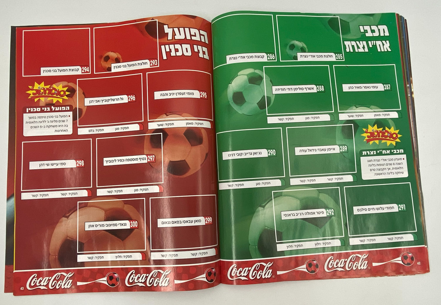 אלבומי מדבקות - אלבום סופרגול 2003, ריק - נזק לחלק הקדמי של הכריכה
סוּפרגוֹל הוא שמו של אלבום איסוף ... - 1 14