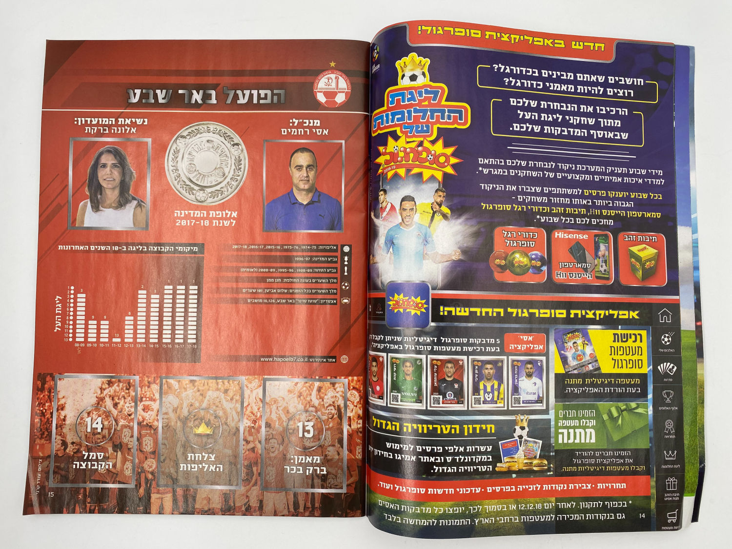 אלבומי מדבקות - אלבום סופרגול 2018-2019
סוּפרגוֹל הוא שמו של אלבום איסוף מדבקות מאת חברת P.M.I, בשיתוף עם ... - 1 9