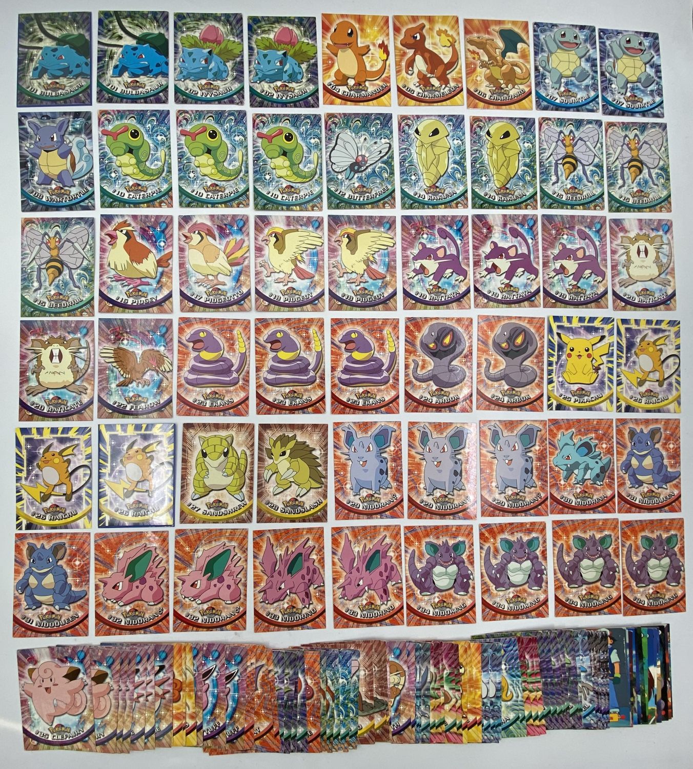 קלפי איסוף - לוט של למעלה מ-140 קלפי פוקימון - Used - Pokémon Trading Cards series 1 - 1st printing - ... - 1 0