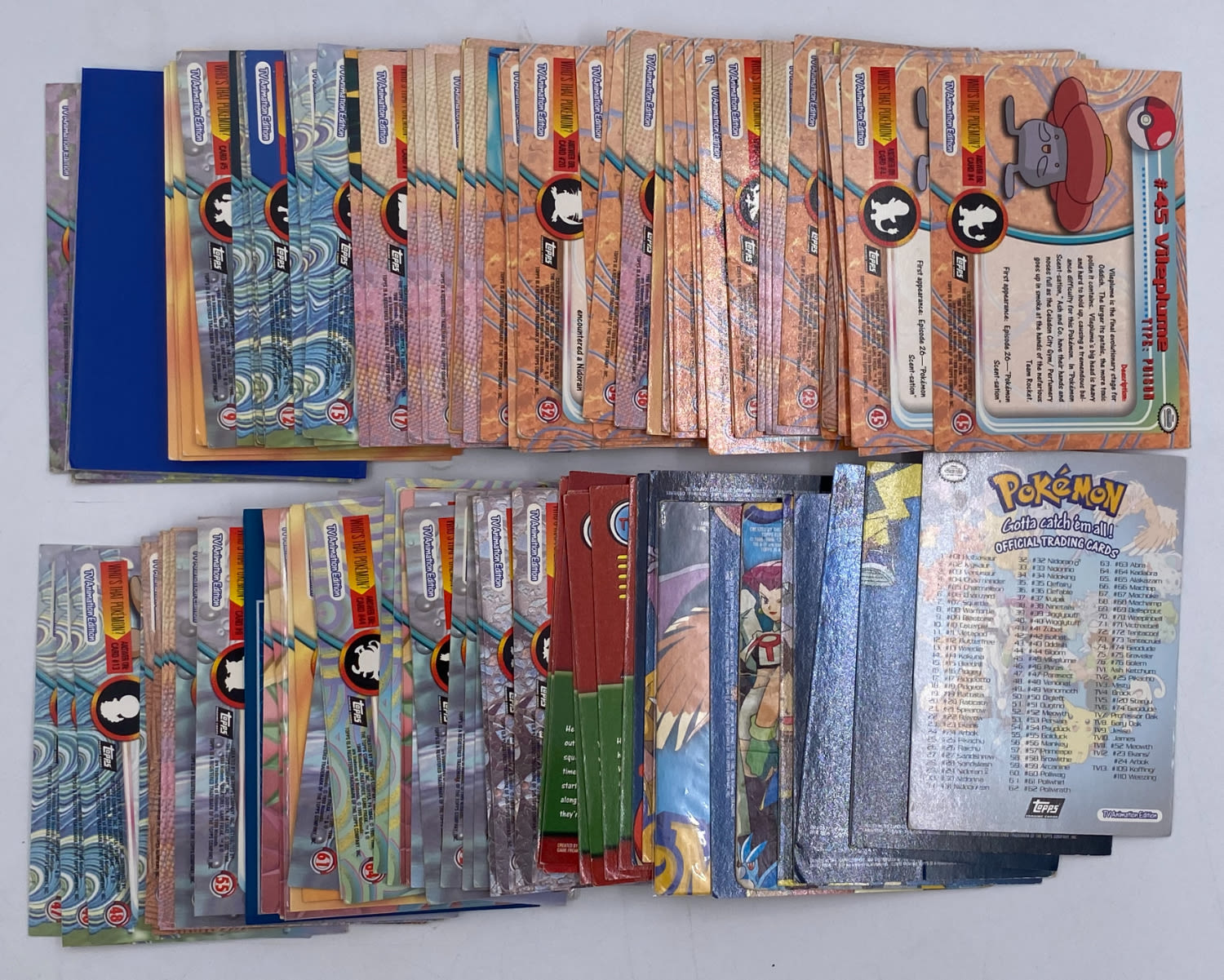 קלפי איסוף - לוט של למעלה מ-120 קלפי פוקימון - Used - Pokémon Trading Cards series 1 - 2nd printing - ... - 1 4