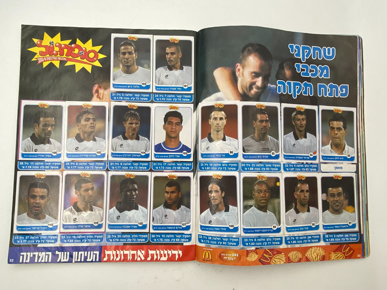 אלבומי מדבקות - אלבום סופרגול 2005-2006 - מלא ! (חסרים 4 עמודים, מס' 51-54 כולל, אשר מכילים עמודי פרסומות ... - 1 67