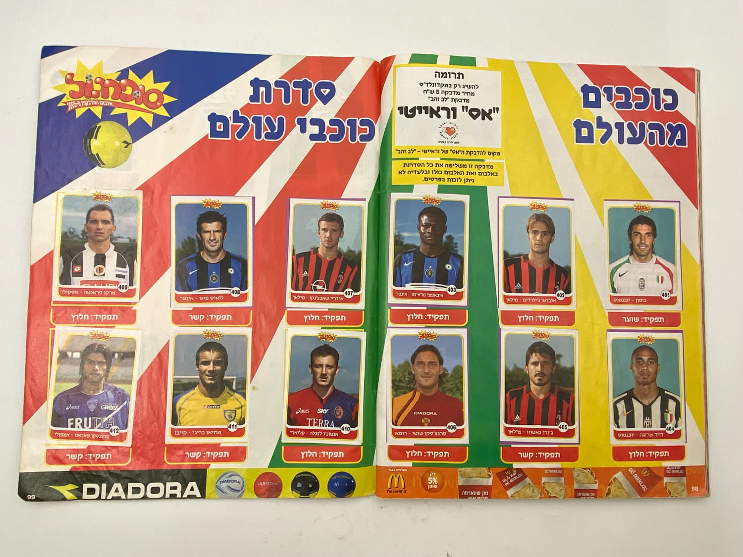 אלבומי מדבקות - אלבום סופרגול 2005-2006 - מלא ! (חסרים 4 עמודים, מס' 51-54 כולל, אשר מכילים עמודי פרסומות ... - 1 98