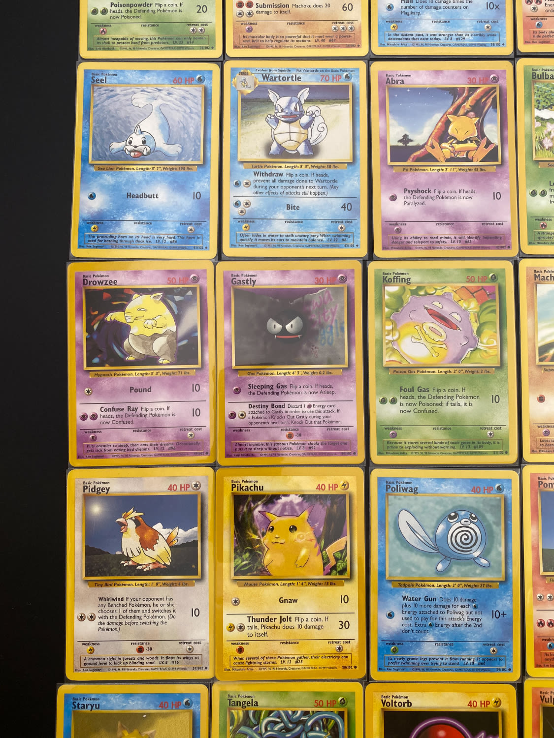 קלפי איסוף - סט שלם של קלפי פוקימון Base set 1, כולל 16 Holographic cards, מצבים NM-M - כל הקלפים שמורים ... - 1 37