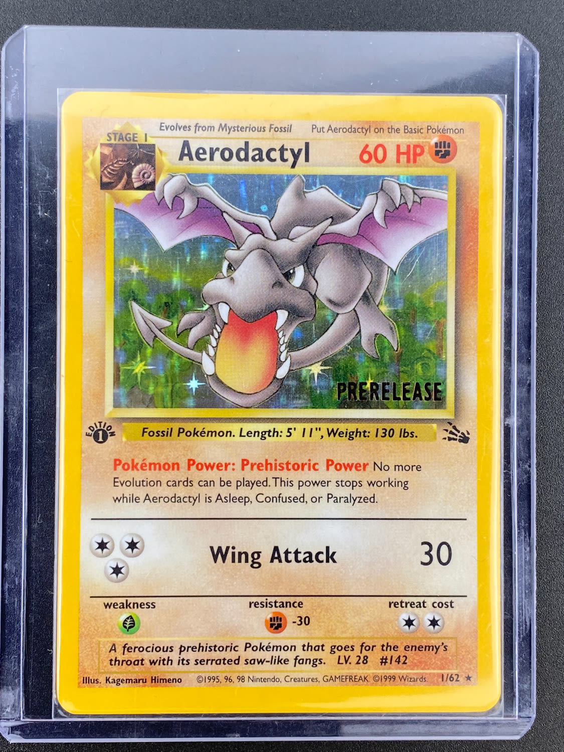 קלפי איסוף - סט שלם של קלפי פוקימון Fossil, כולל 16 Holographic cards, מצבים NM-M - כל הקלפים שמורים בsleeves ... - 1 1