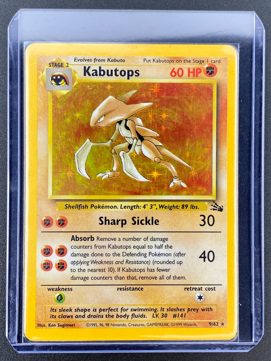 קלפי איסוף - סט שלם של קלפי פוקימון Fossil, כולל 16 Holographic cards, מצבים NM-M - כל הקלפים שמורים בsleeves ... - 1 19