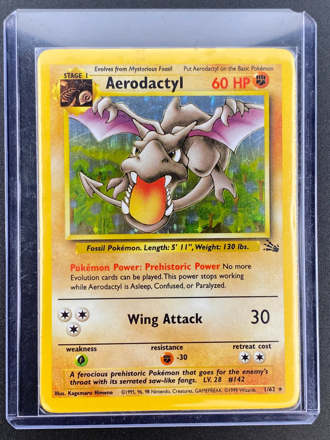 קלפי איסוף - סט שלם של קלפי פוקימון Fossil, כולל 16 Holographic cards, מצבים NM-M - כל הקלפים שמורים בsleeves ... - 1 3