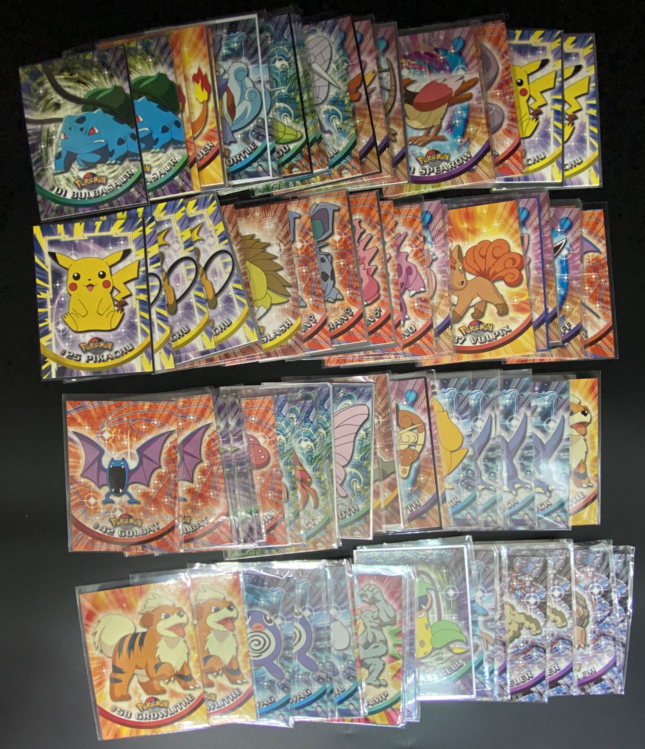 קלפי איסוף - לוט של למעלה מ-65 קלפי פוקימון - PLAYED-NM - Pokémon Trading Cards series 1 - 2nd printing - Topps - 1 0