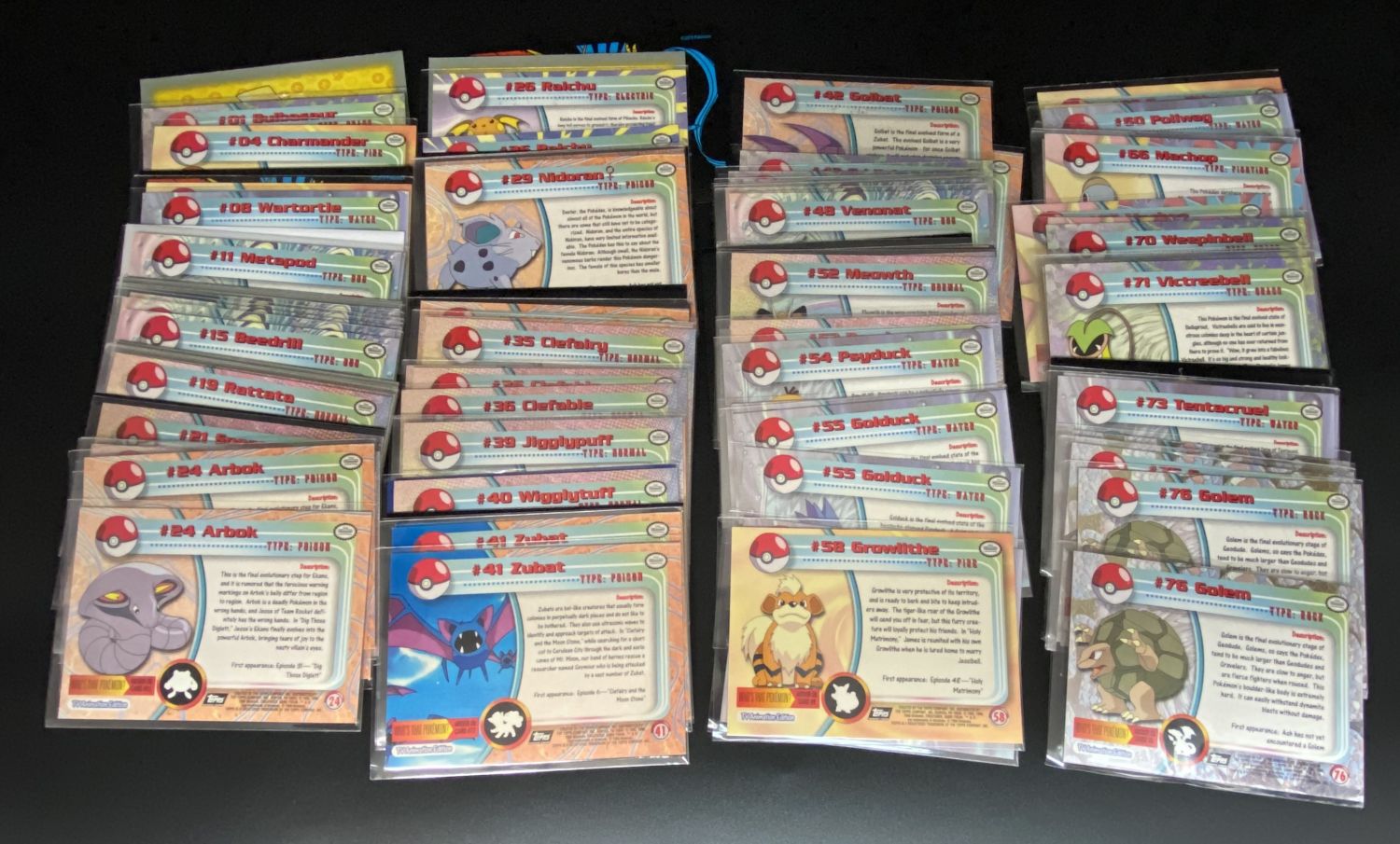 קלפי איסוף - לוט של למעלה מ-65 קלפי פוקימון - PLAYED-NM - Pokémon Trading Cards series 1 - 2nd printing - Topps - 1 1