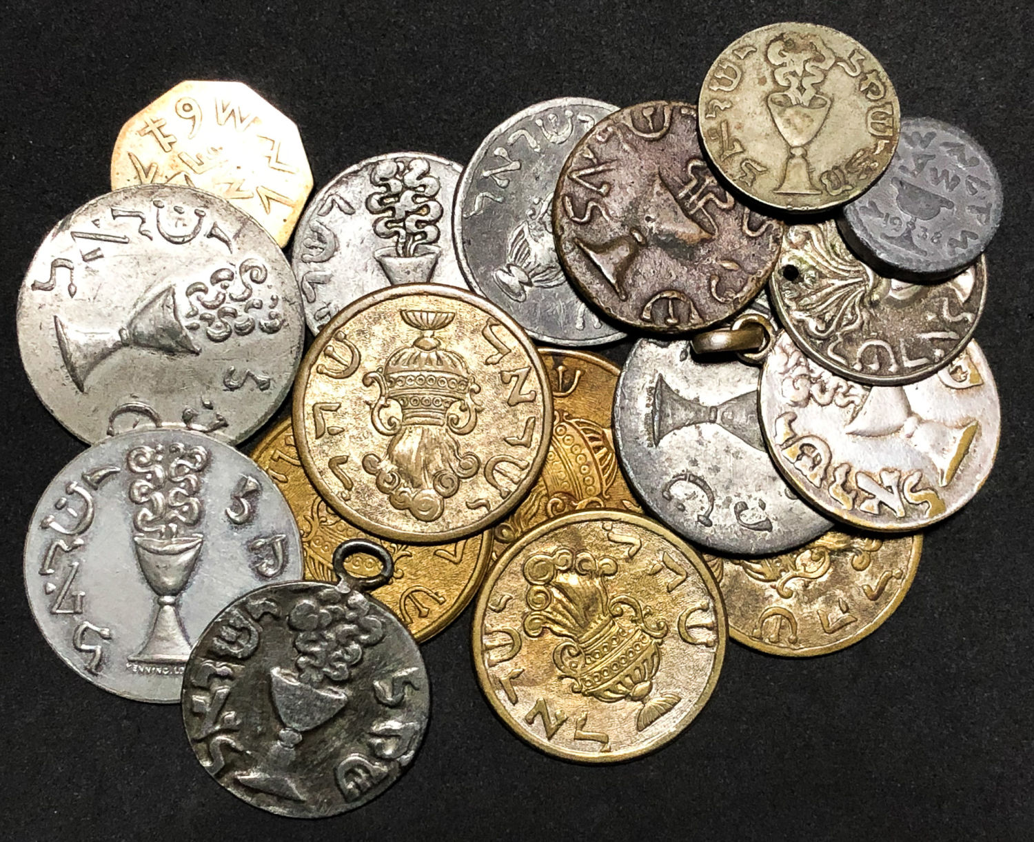 Lot 17 coins of "Gerkitz Shekel".