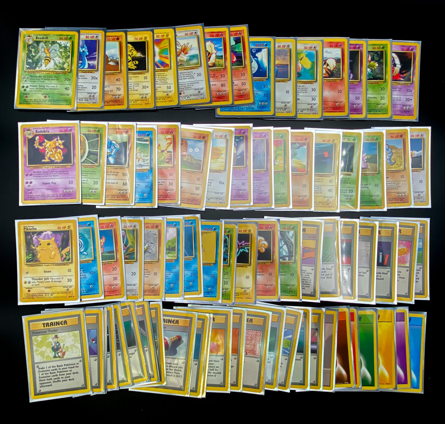 קלפי איסוף - סט שלם של קלפי פוקימון Base set 1, כולל 16 Holographic cards, מצבים לפי התמונות, לדעתו (LP-M) - כל ... - 1 27