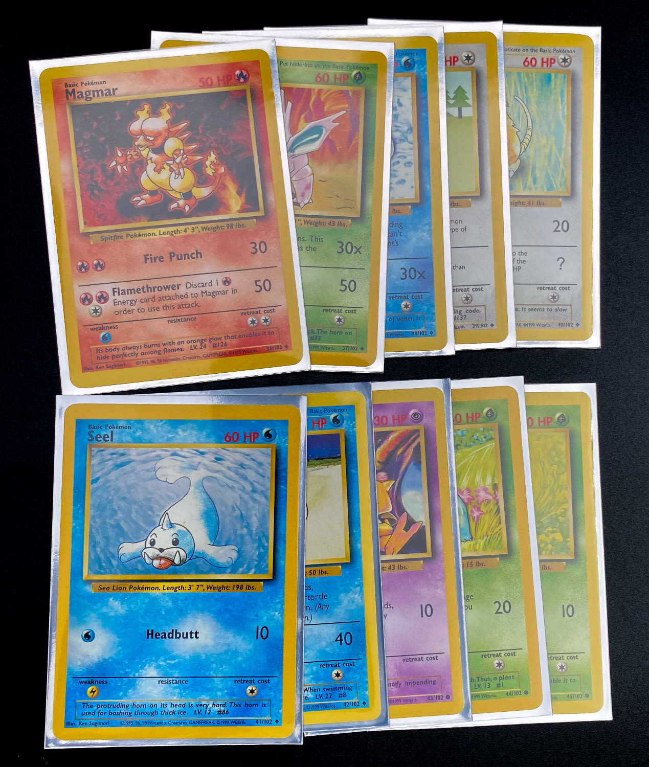 קלפי איסוף - סט שלם של קלפי פוקימון Base set 1, כולל 16 Holographic cards, מצבים לפי התמונות, לדעתו (LP-M) - כל ... - 1 28
