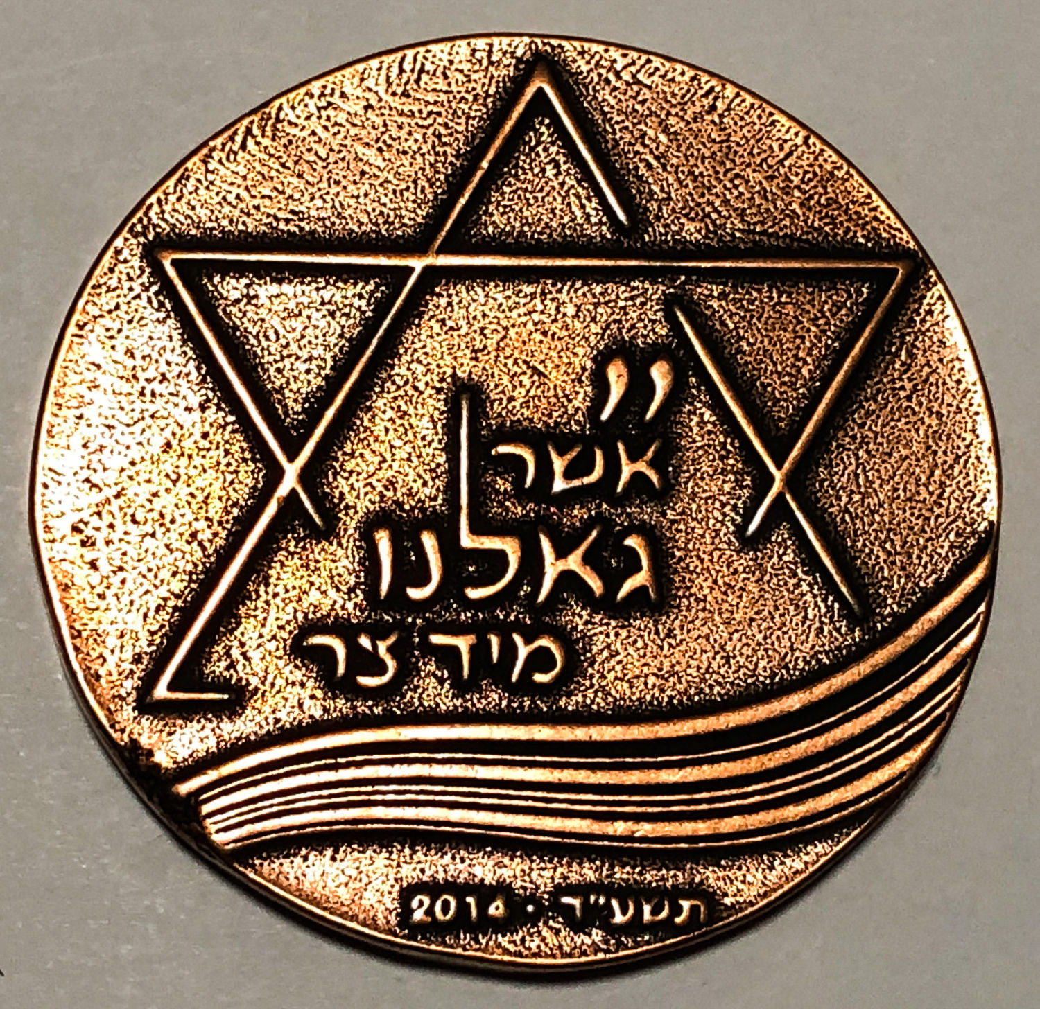 מדליה לזכר סיום מלחמת העצמאות ושחרור המחנות.