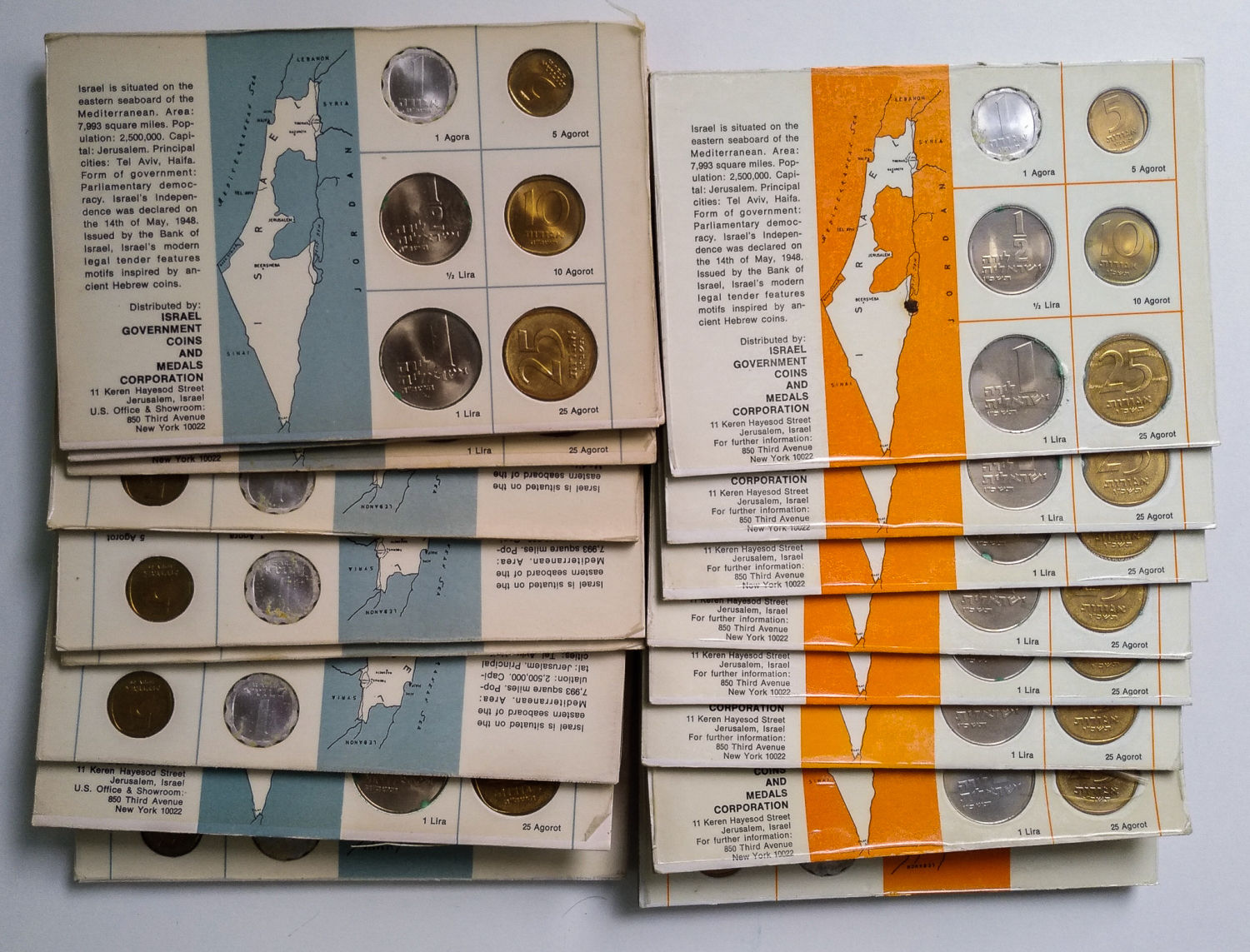 Israel - 17 coins sets of years 1965 and 1966. - 1 1