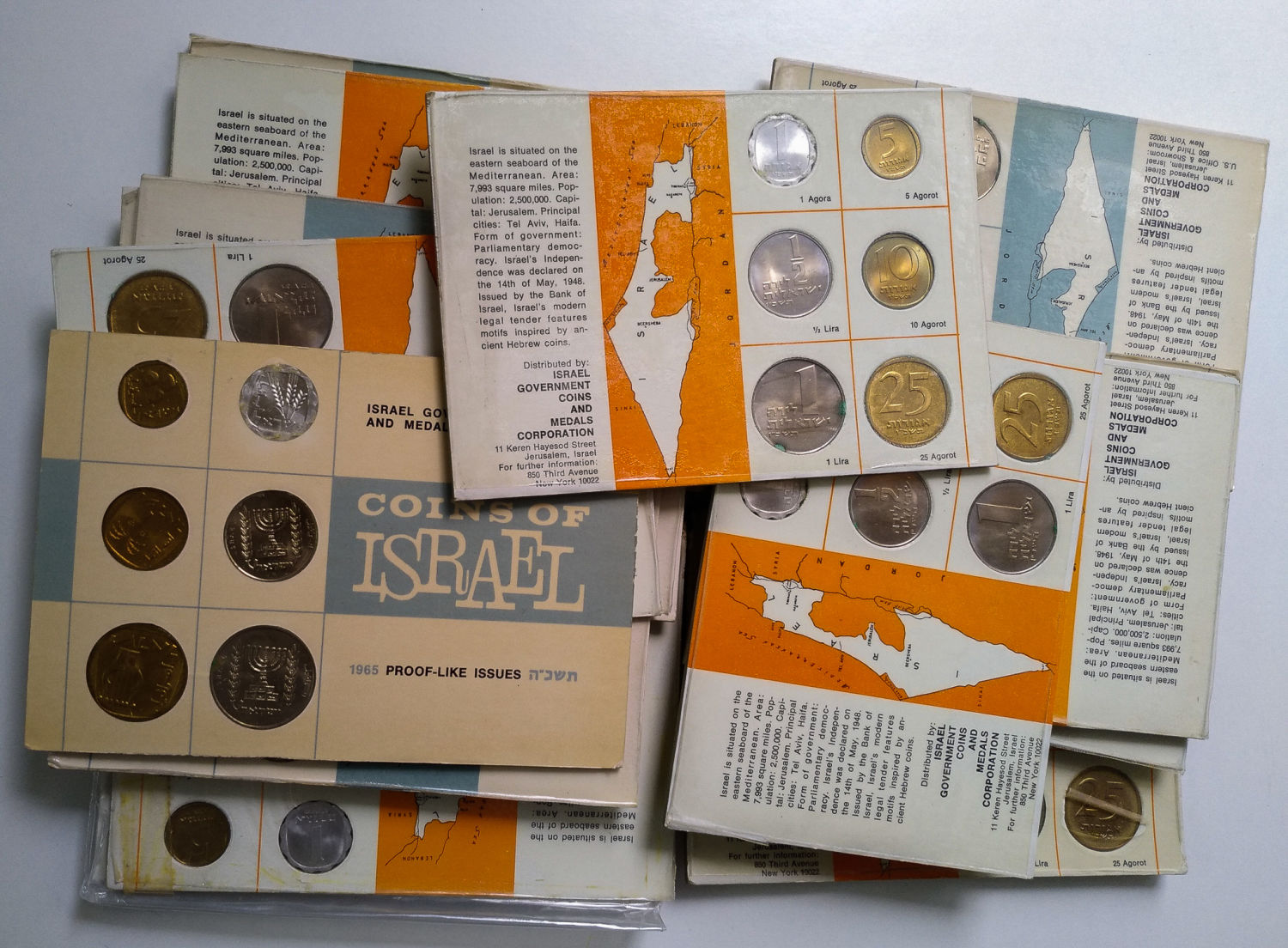 Israel - 17 coins sets of years 1965 and 1966. - 1 0