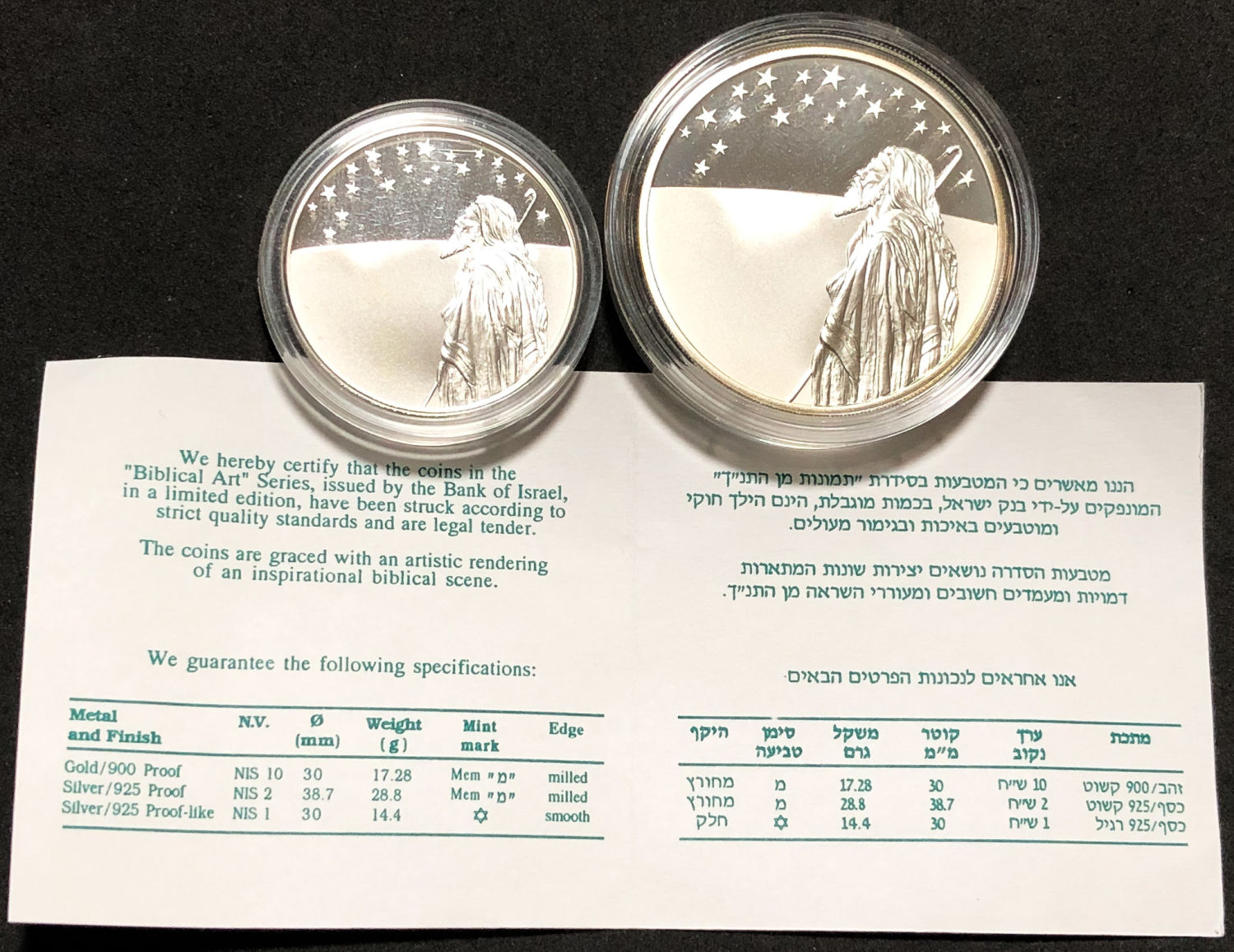 Israel 1 and 2 Shekel 1999 - Holy Land. - 1 2