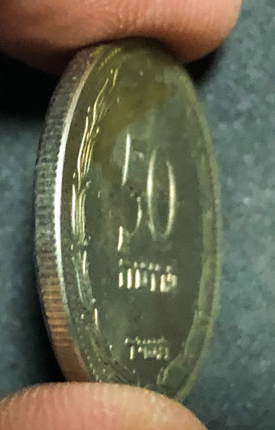 Israel - 50 Pruta - "with pearl", "reeded edge". - 1 2
