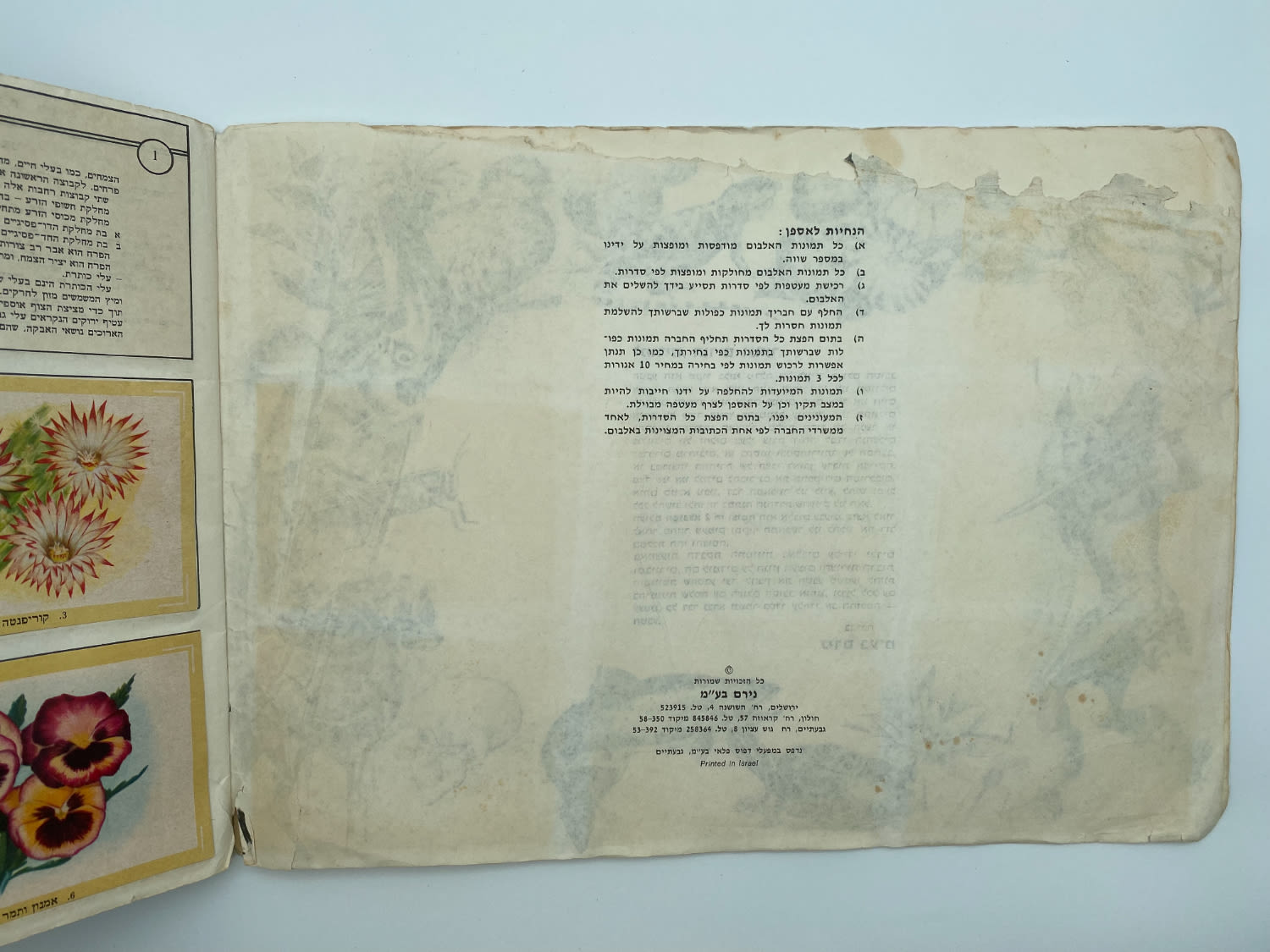 אלבומי מדבקות - אלבום העולם המופלא מס' 2 "חי וצומח" - שנות השבעים
... - 1 12