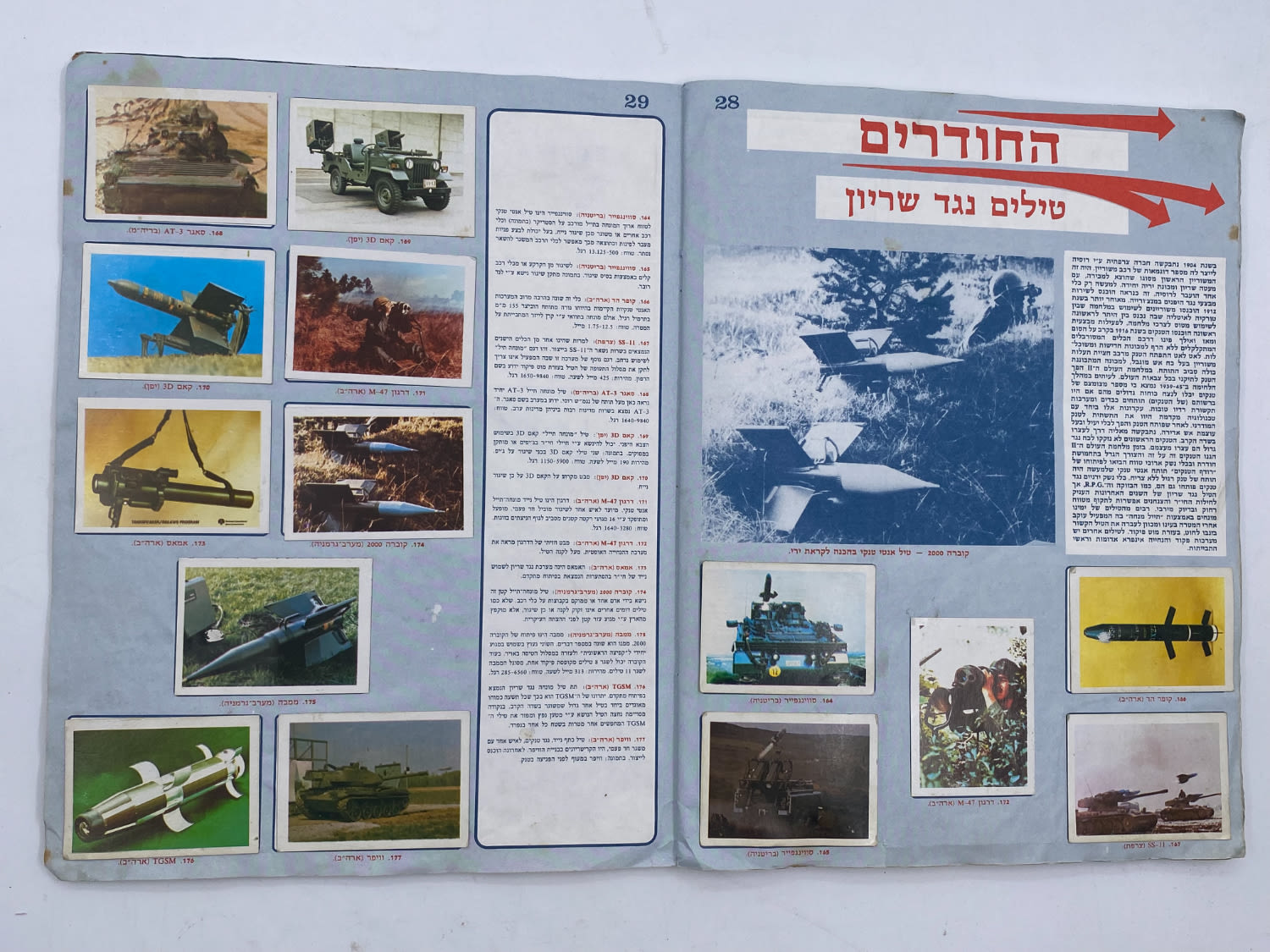 אלבומי מדבקות - אלבום חיל המחץ, מטוסי יירוט טילים מפציצים - אלבום דוח מודיעיני - מלא ללא חוסרים
שנות ... - 1 7