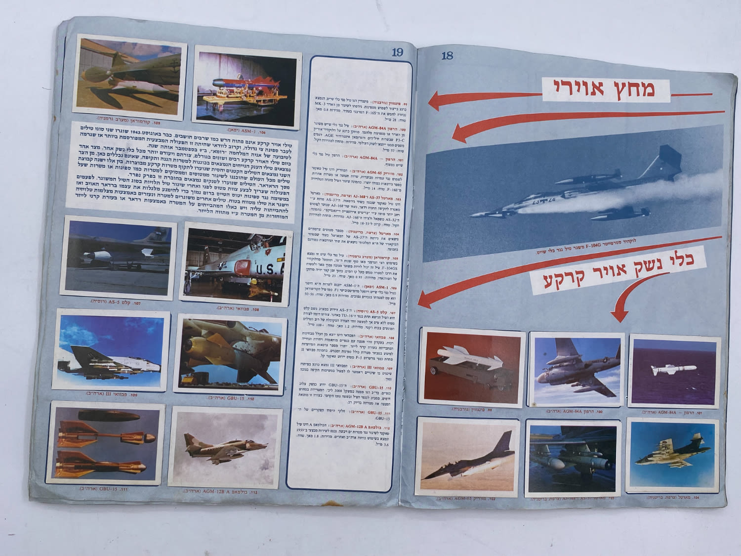 אלבומי מדבקות - אלבום חיל המחץ, מטוסי יירוט טילים מפציצים - אלבום דוח מודיעיני - מלא ללא חוסרים
שנות ... - 1 1