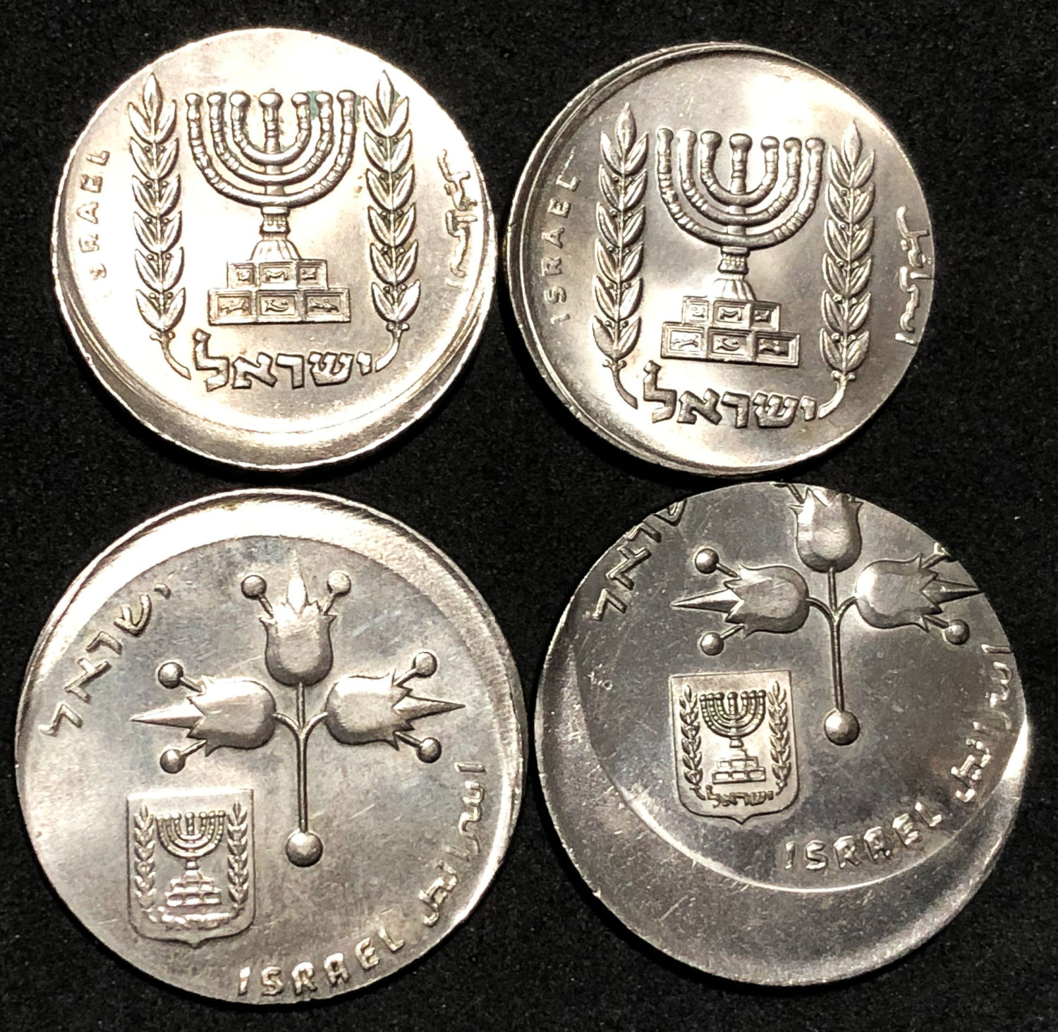 Israel - Lot errors. - 1/2 and 1 Lira cois. - 1 1