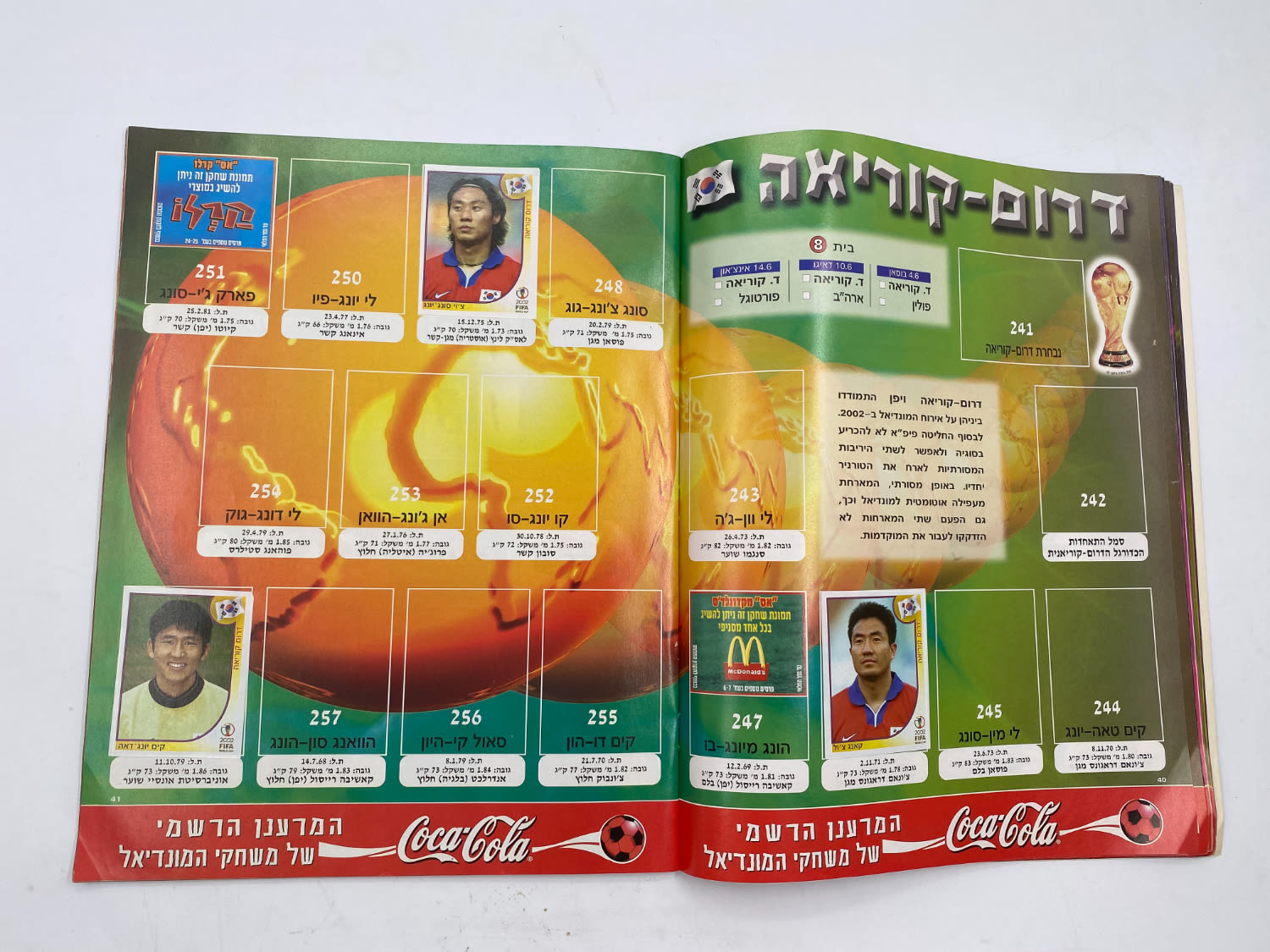 אלבומי מדבקות - אלבום סופרגול מונדיאל 2002 - קוריאה יפן
... - 1 4