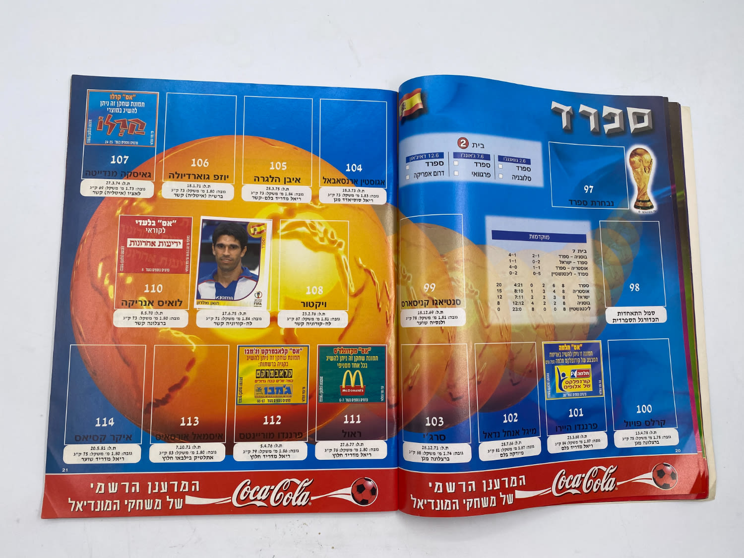 אלבומי מדבקות - אלבום סופרגול מונדיאל 2002 - קוריאה יפן
... - 1 31