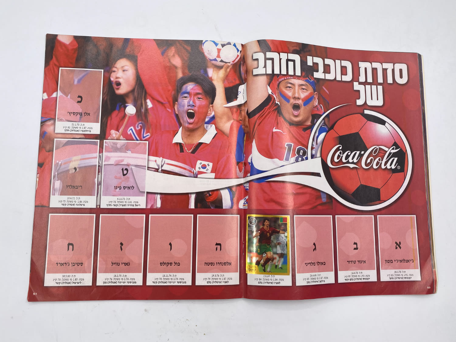 אלבומי מדבקות - אלבום סופרגול מונדיאל 2002 - קוריאה יפן
... - 1 5