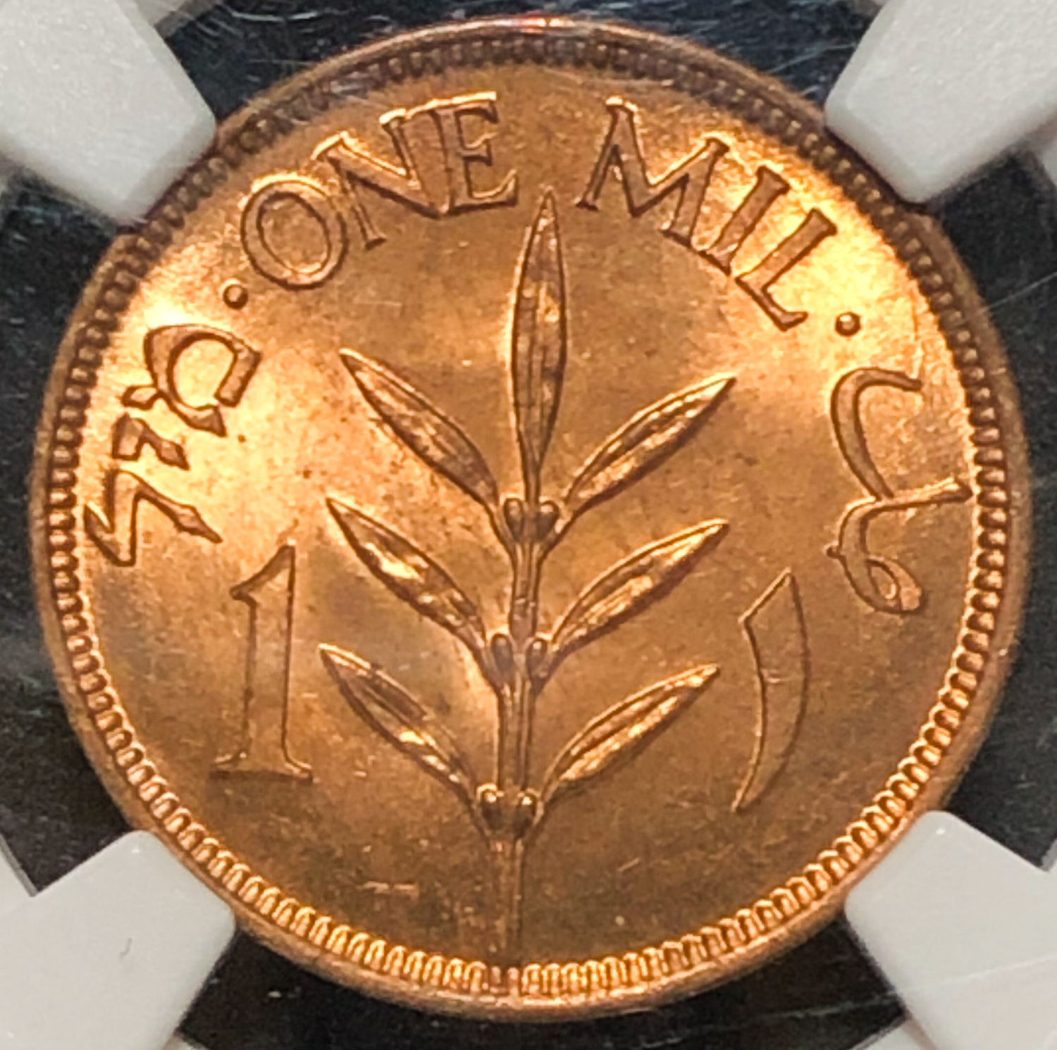 Palestine - 1 Mil 1927 - NGC 65 RD. - 1 1