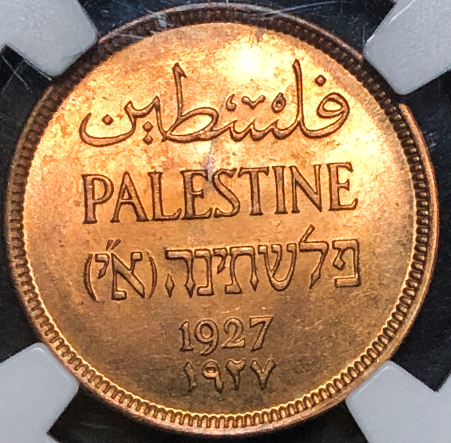 Palestine - 1 Mil 1927 - NGC 65 RD. - 1 0