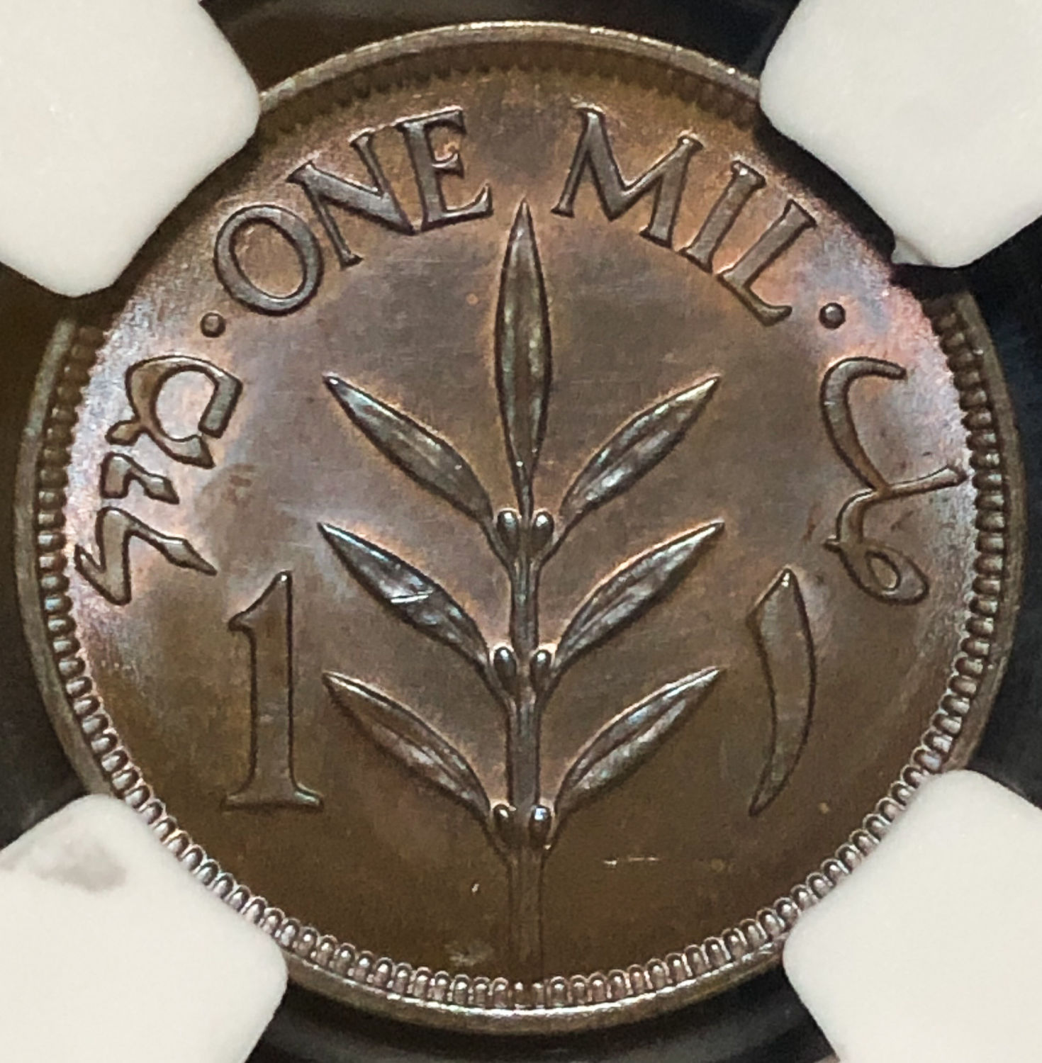 Palestine - 1 Mil 1935 - NGC 64 BN. - 1 1