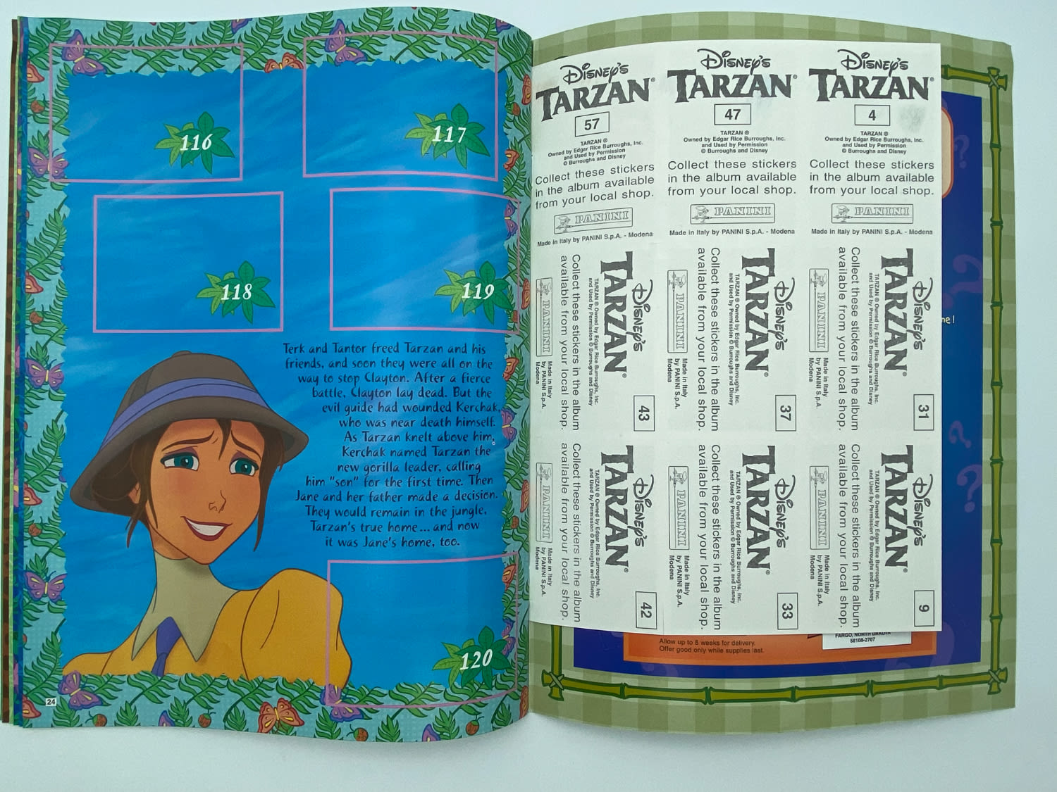 אלבומי מדבקות - אלבום מדבקות טרזן, "Tarzan", אנגלית - ריק אך עם עוד 18 מדבקות מצורפות
... - 1 10