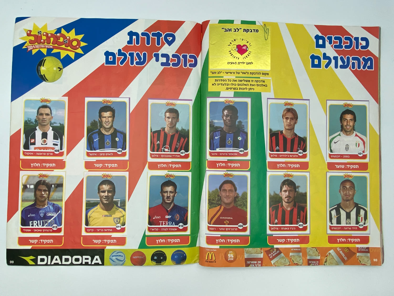 אלבומי מדבקות - אלבום סופרגול 2005-2006 - מלא למעט מדבקה אחת!!! - נדיר
סוּפרגוֹל הוא שמו של אלבום איסוף ... - 1 49