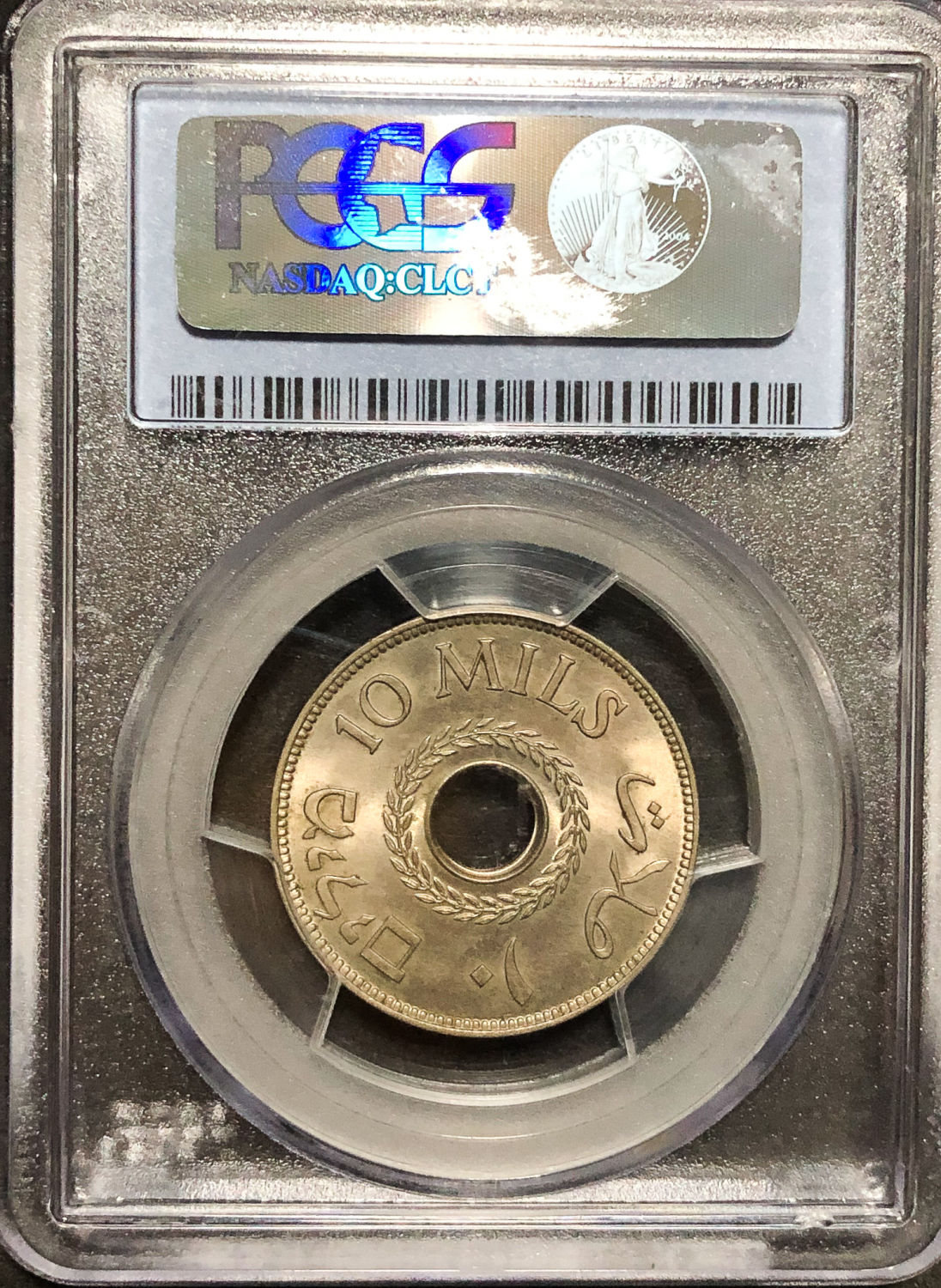 Palestine - 10 Mils 1940 - PCGS 64. - 1 3