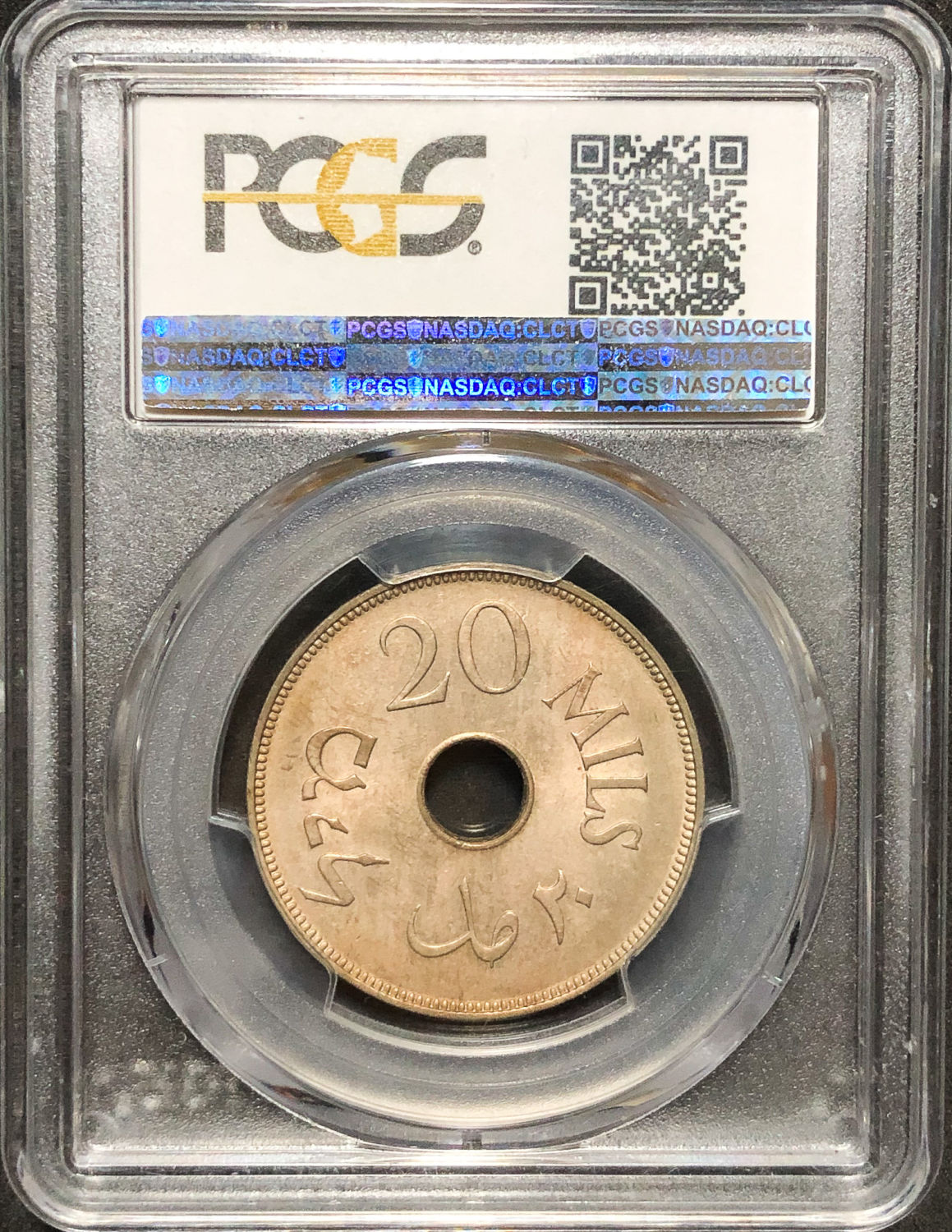 Palestine - 20 Mils 1934 - PCGS 63. - 1 3