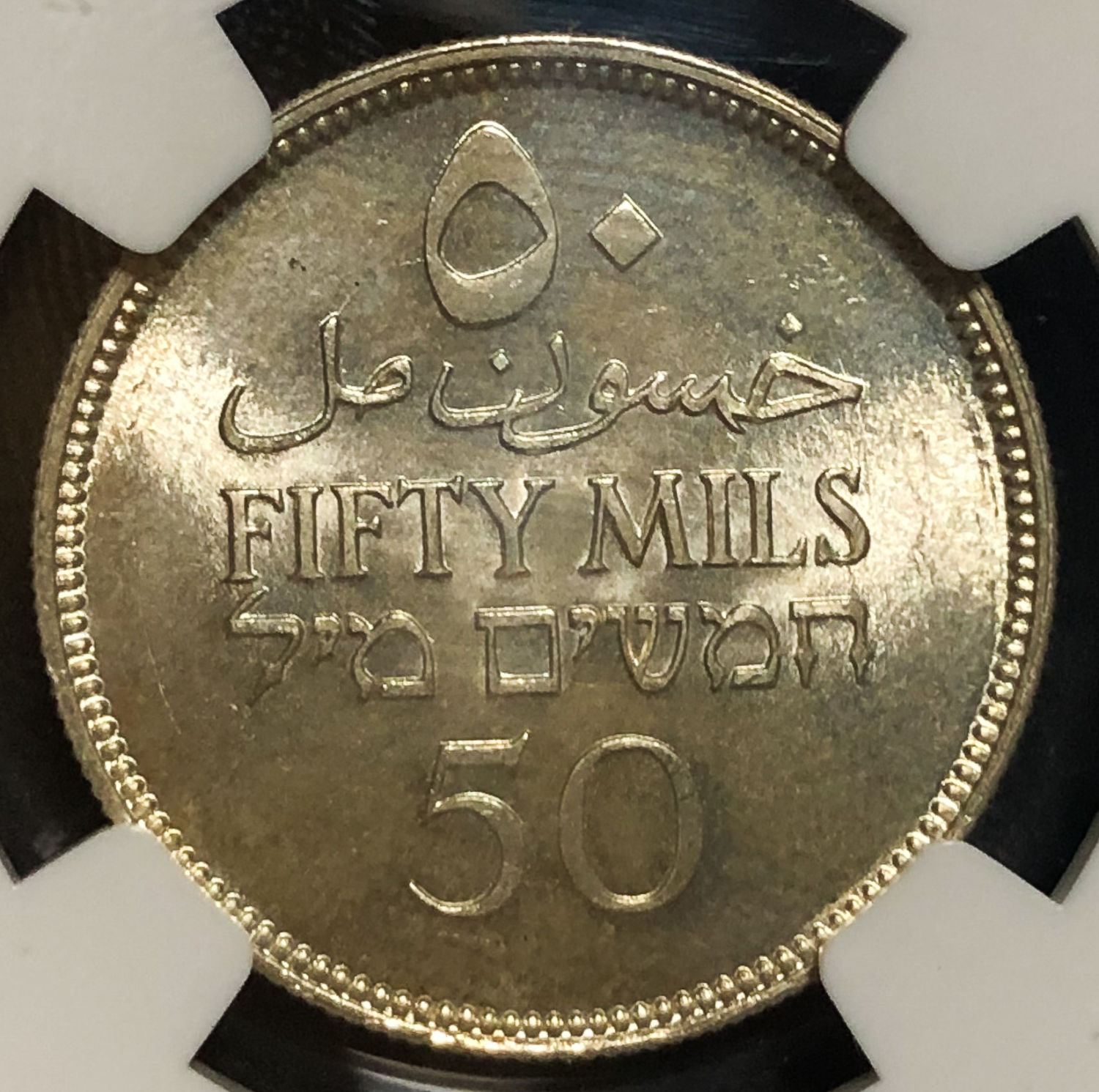 Palestine - 50 Mils 1934 - NGC 64. - 1 1
