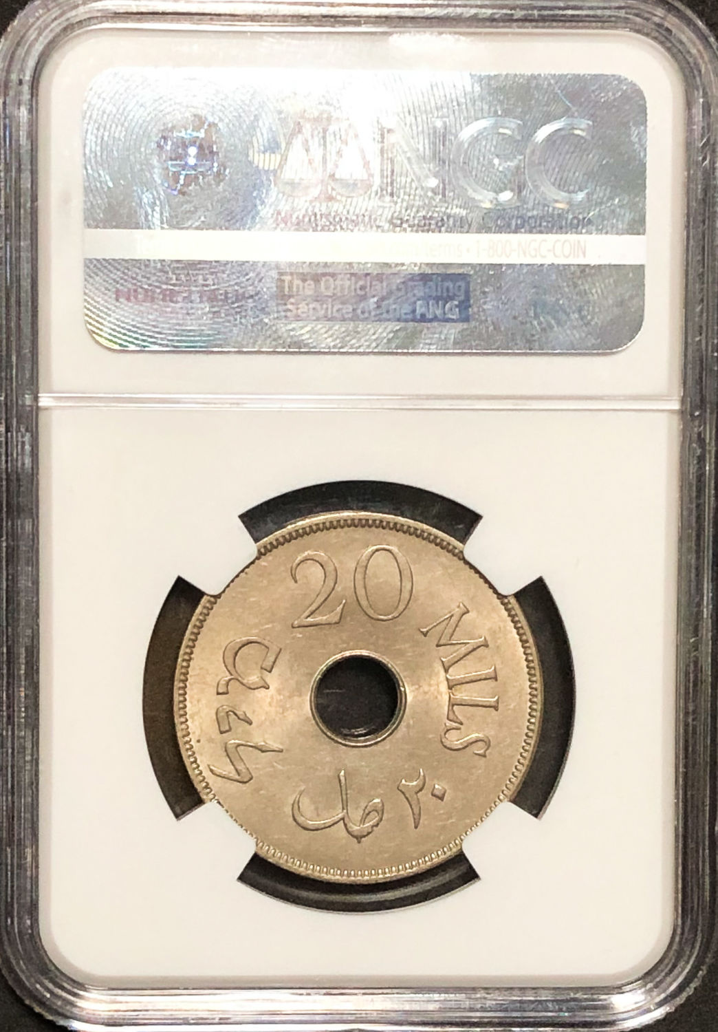 Palestine - 20 Mils 1941 - NGC UNC DETAILS. - 1 3