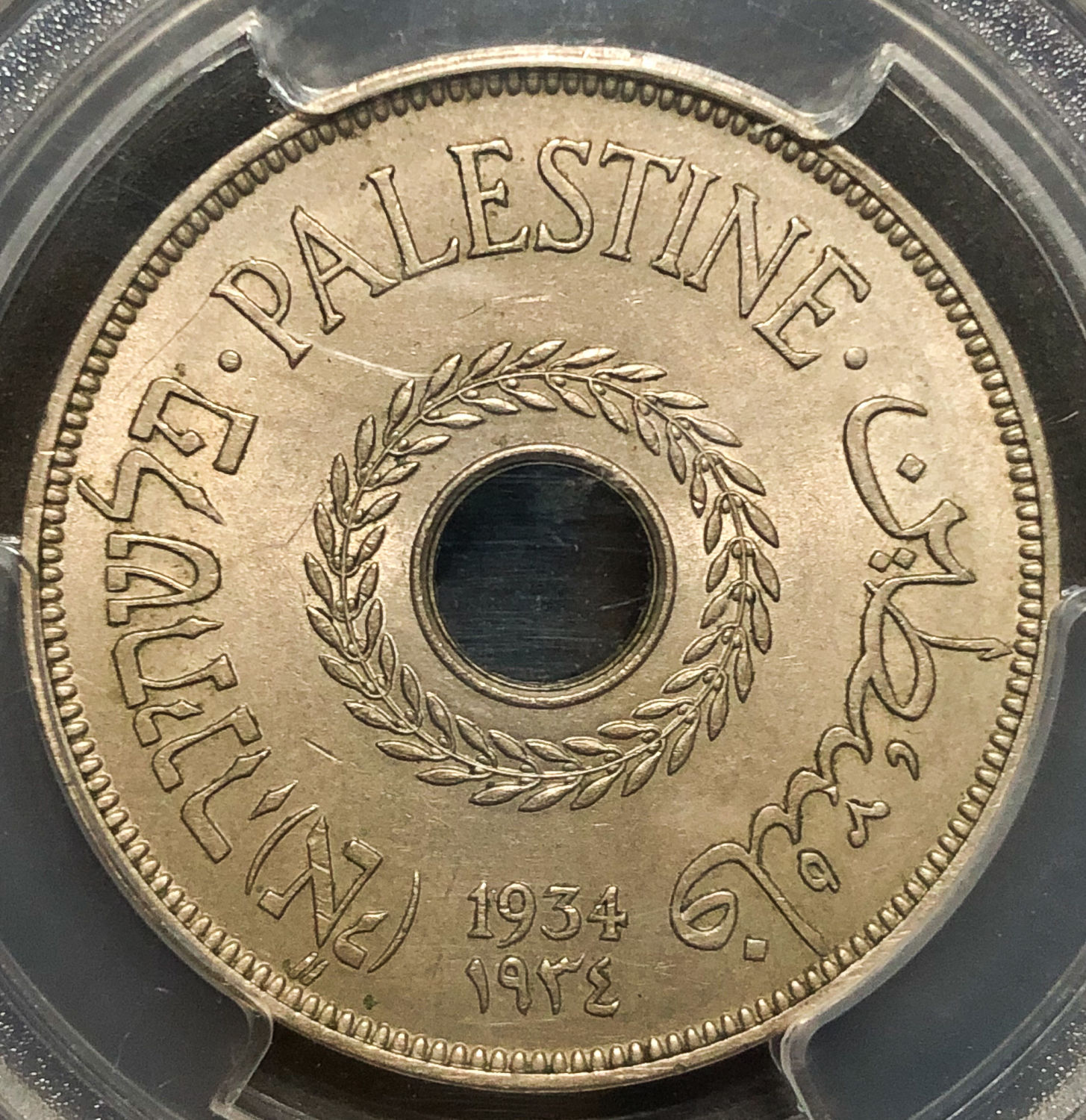 Palestine - 20 Mils 1934 - PCGS UNC DETAILS. - 1 0