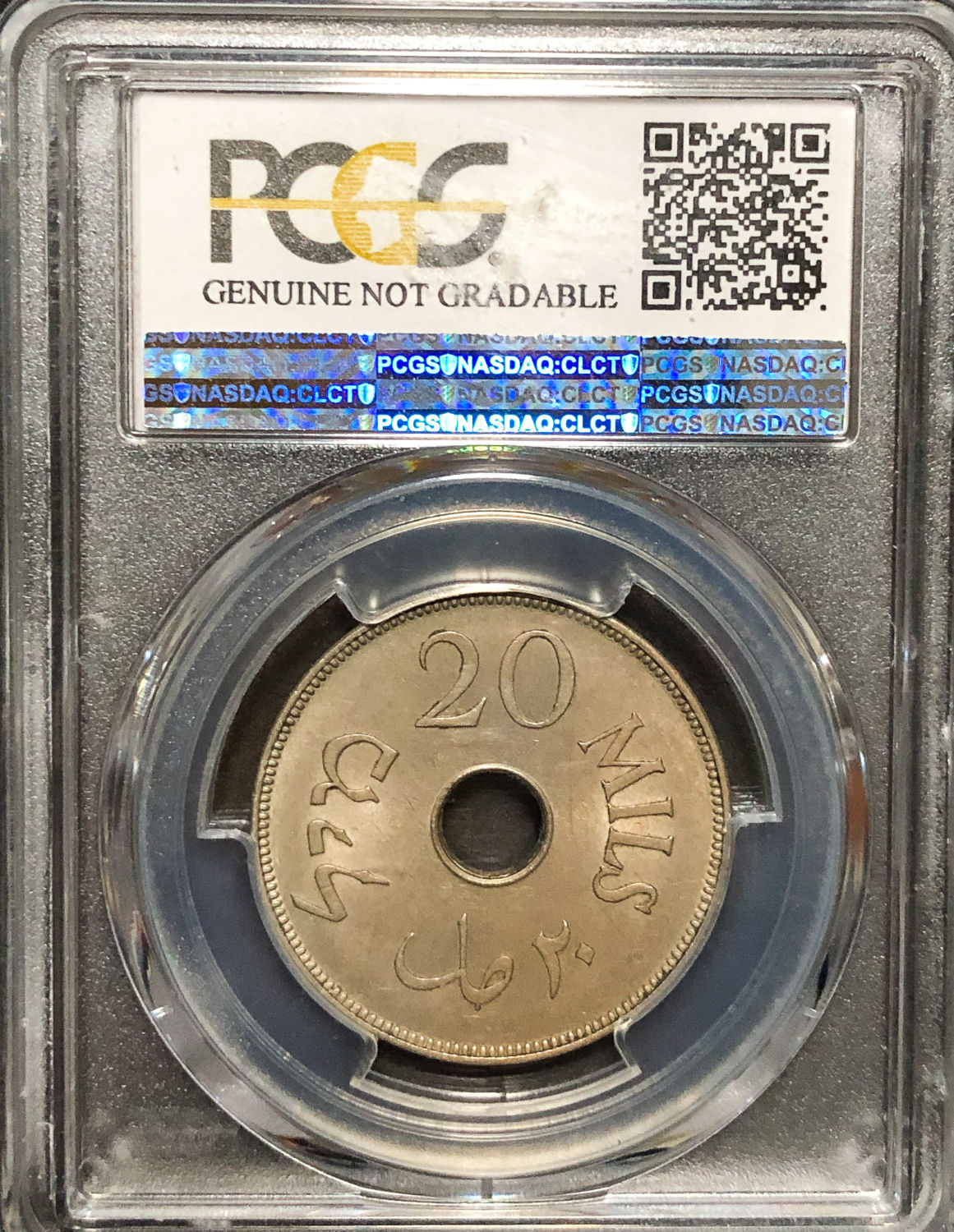 Palestine - 20 Mils 1934 - PCGS UNC DETAILS. - 1 3