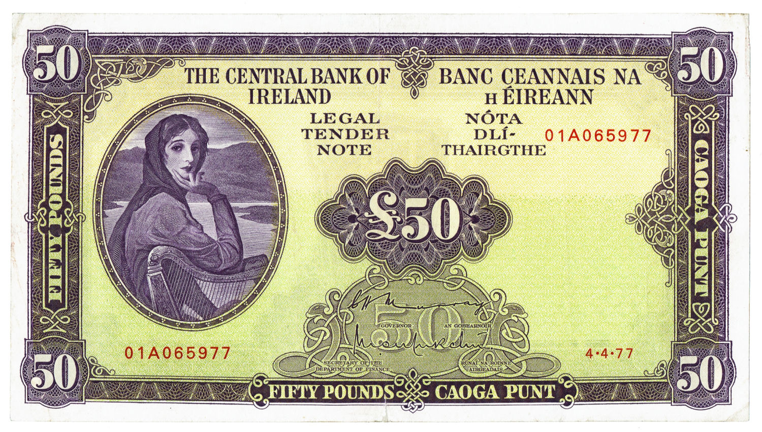 Ireland - 50 Pound 1957. - 1 0