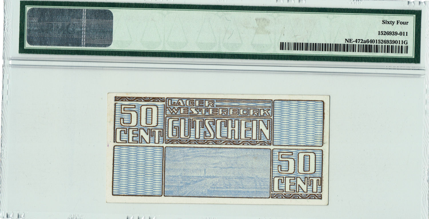 Netherlands - 10, 25, 50, 100 cents 1944 - Westerbork camp - 1 6