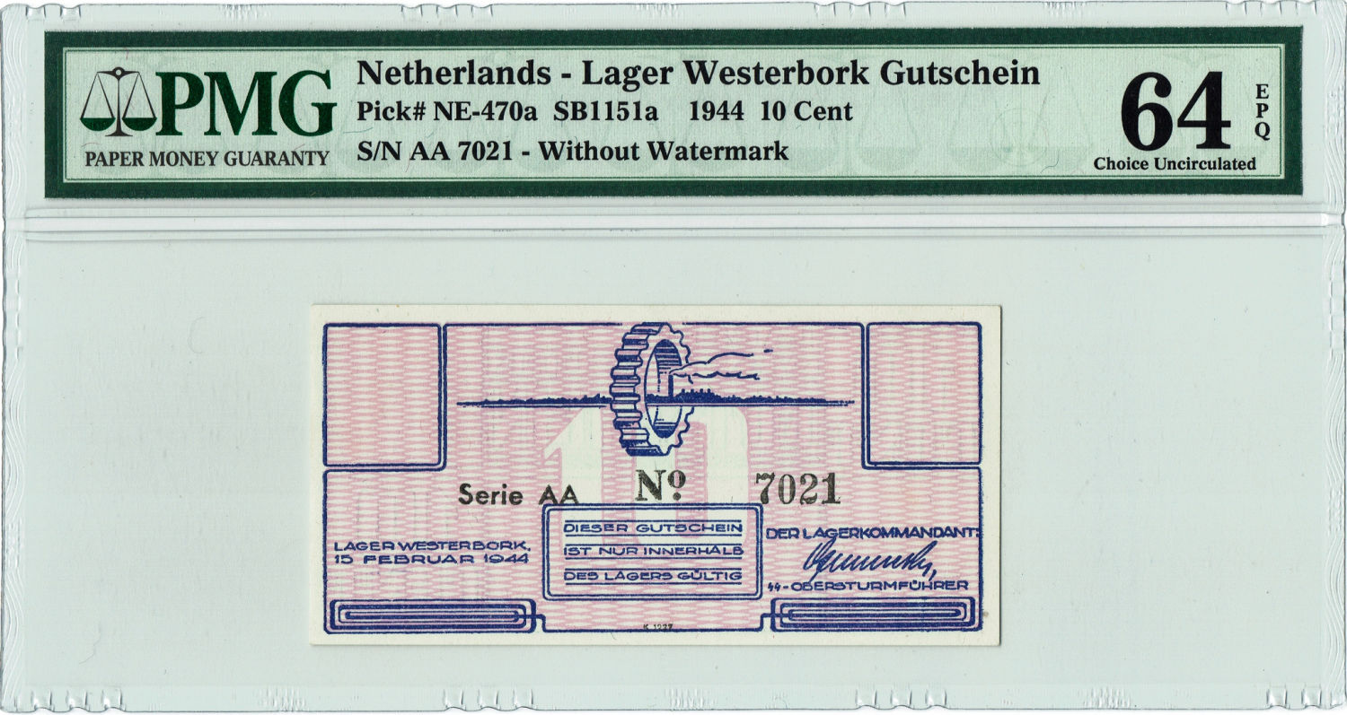 Netherlands - 10, 25, 50, 100 cents 1944 - Westerbork camp - 1 1