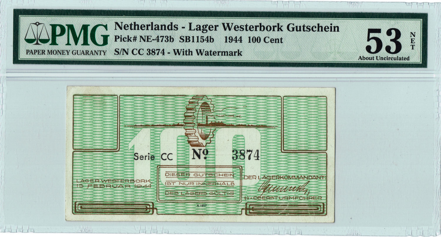 Netherlands - 10, 25, 50, 100 cents 1944 - Westerbork camp - 1 7