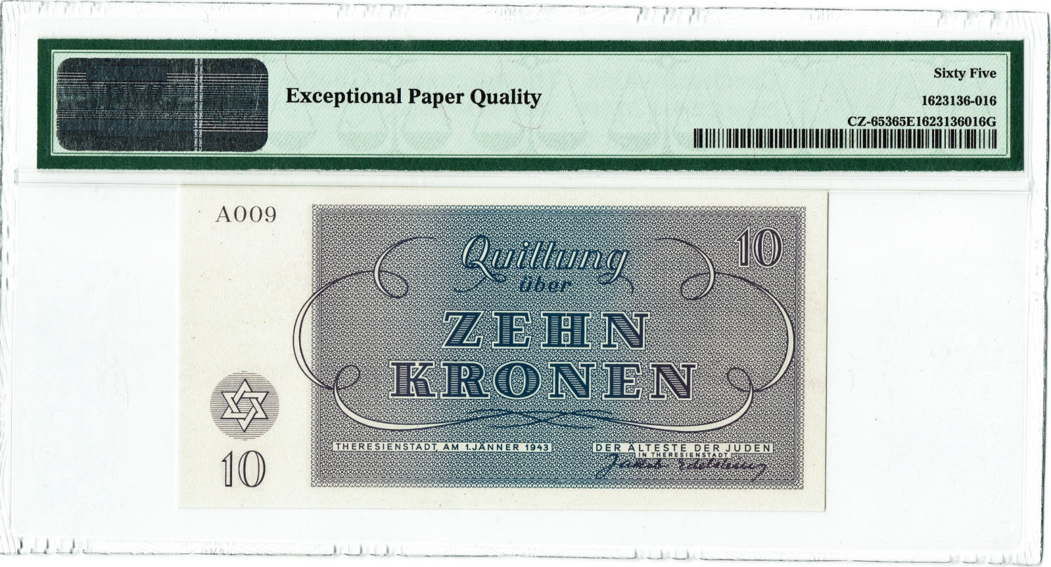Czechoslovakia - 7 Banknotes 1-100 Kronen 1943 - PMG 64-65 - Theresientadt Ghetto. - 1 8