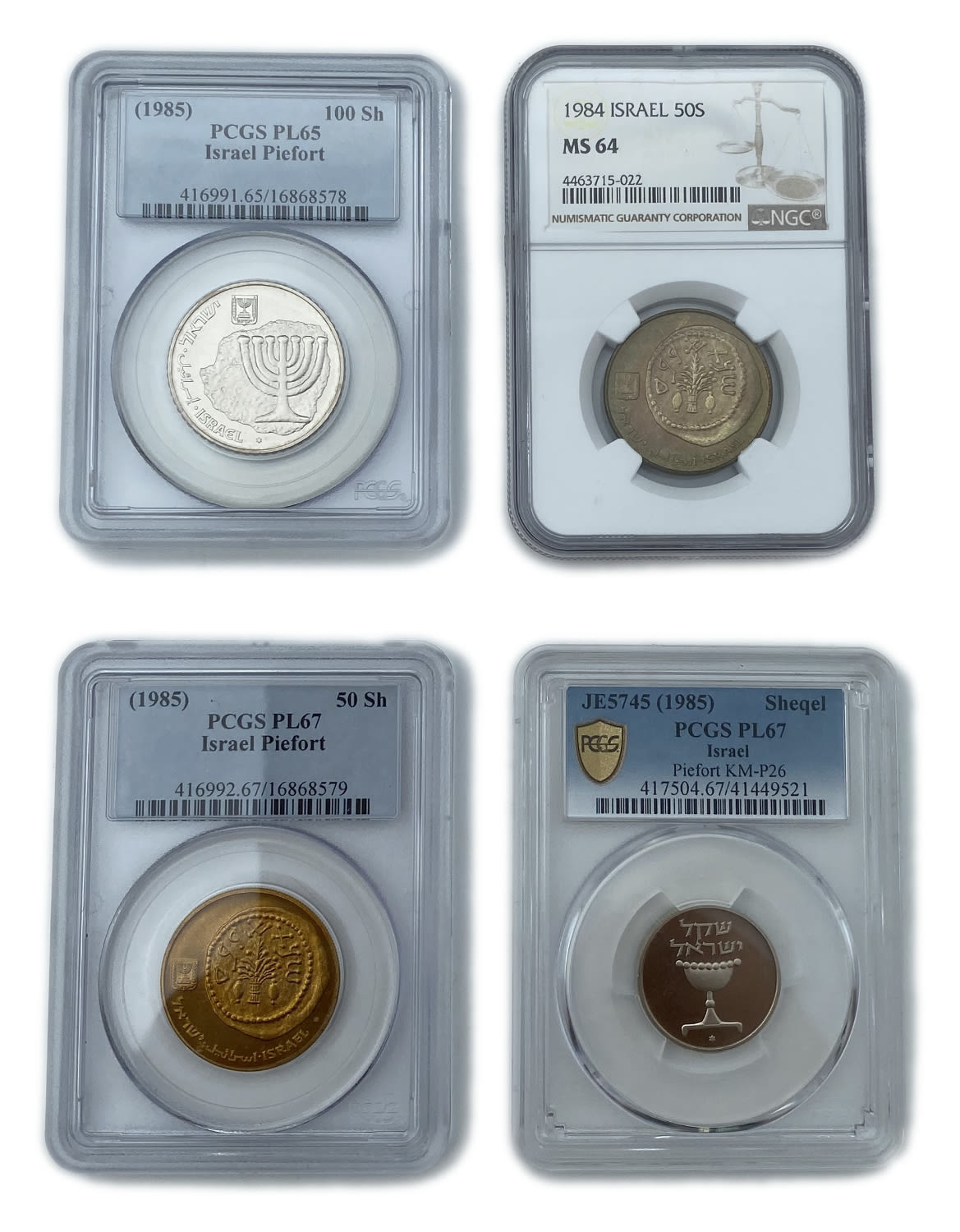 Israel - A collection of 13 different Israeli graded coins - 1 1