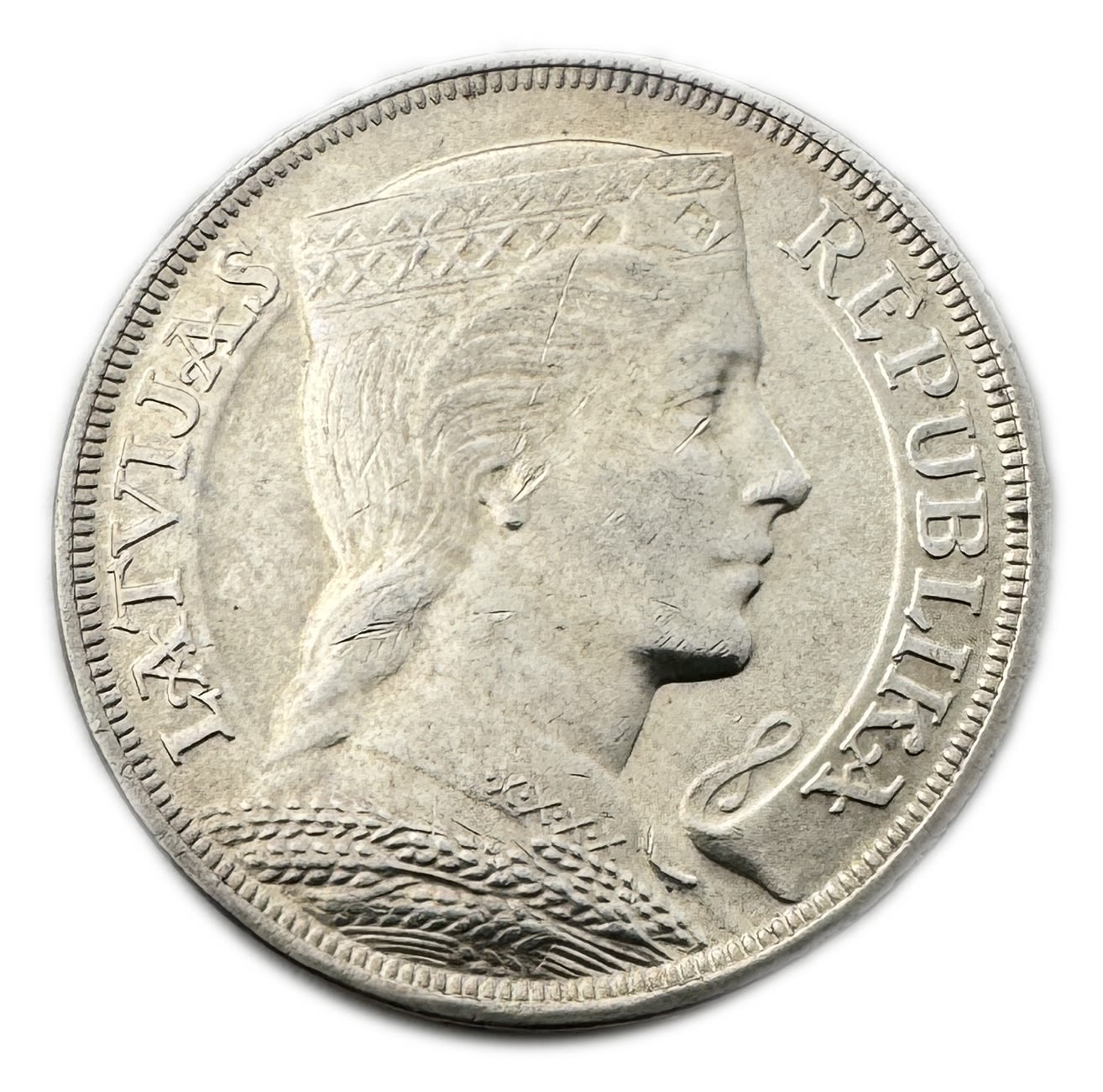 Latvia - 5 Lati 1932 - Silver 835, 25g, 37mm - AU - 1 0