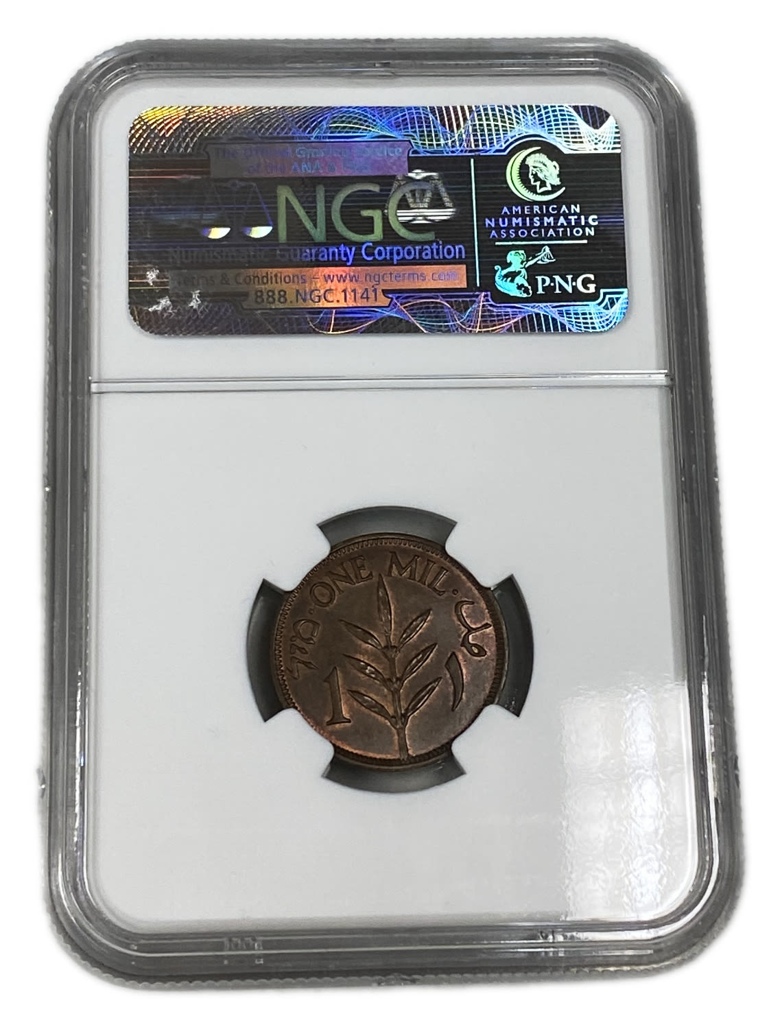 Palestine - 1 Mil 1935 - NGC 65 BN - UNC - 1 3