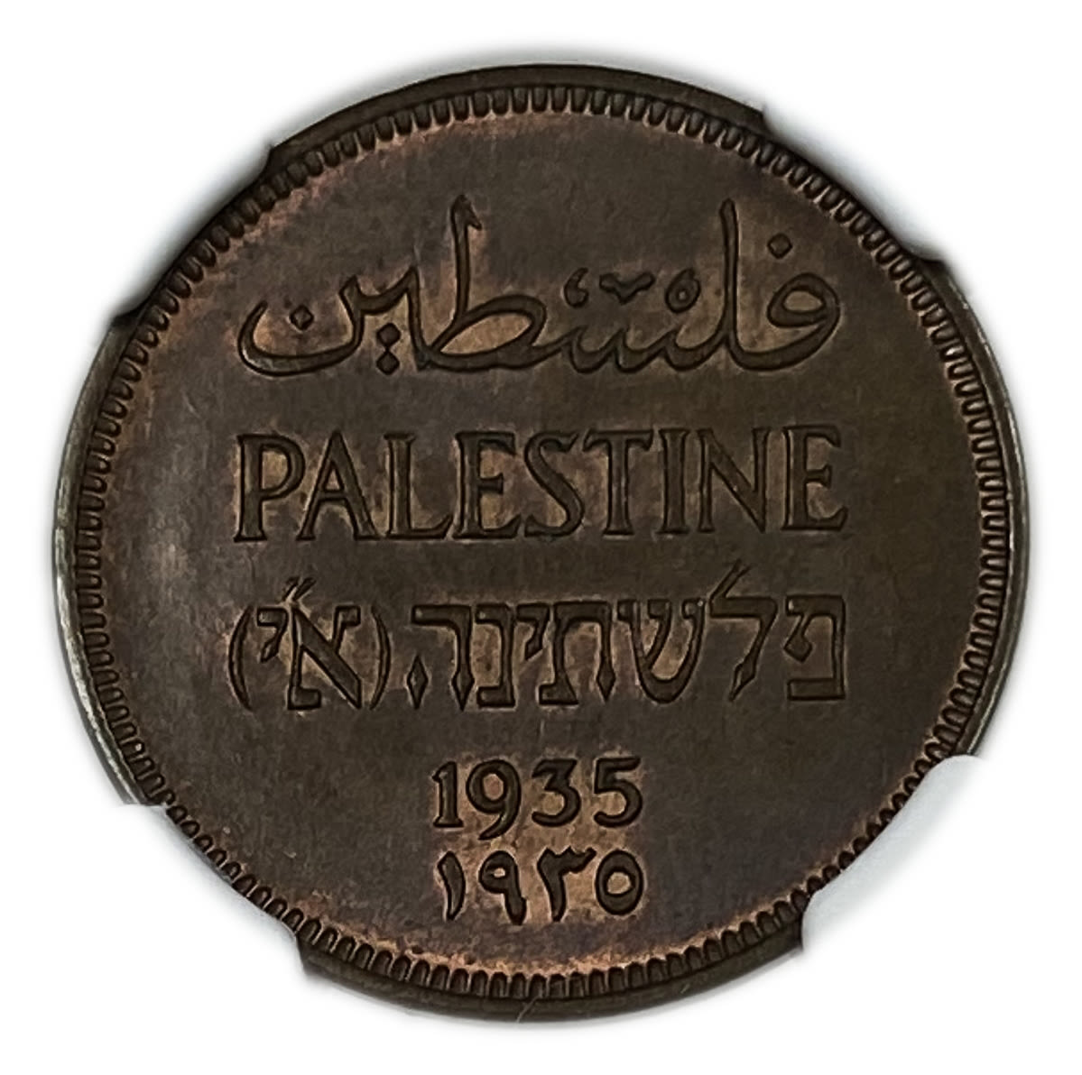 Palestine - 1 Mil 1935 - NGC 65 BN - UNC - 1 0
