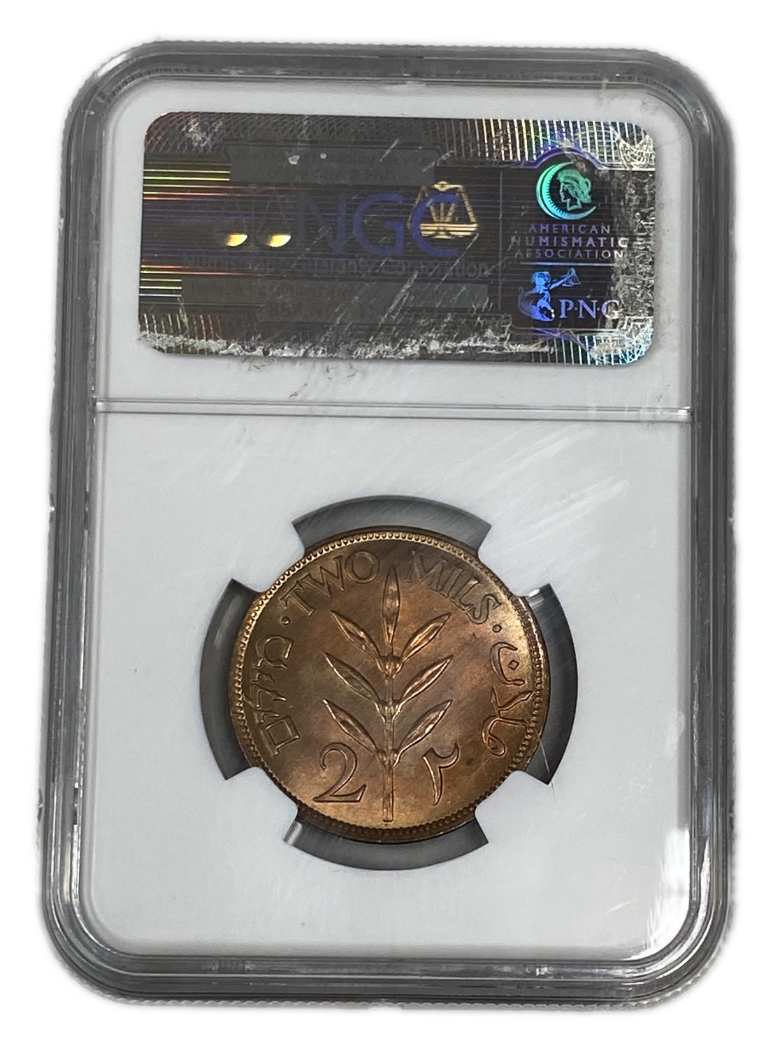 Palestine – 2 Mils 1927 – PCGS 66 RD - 1 3