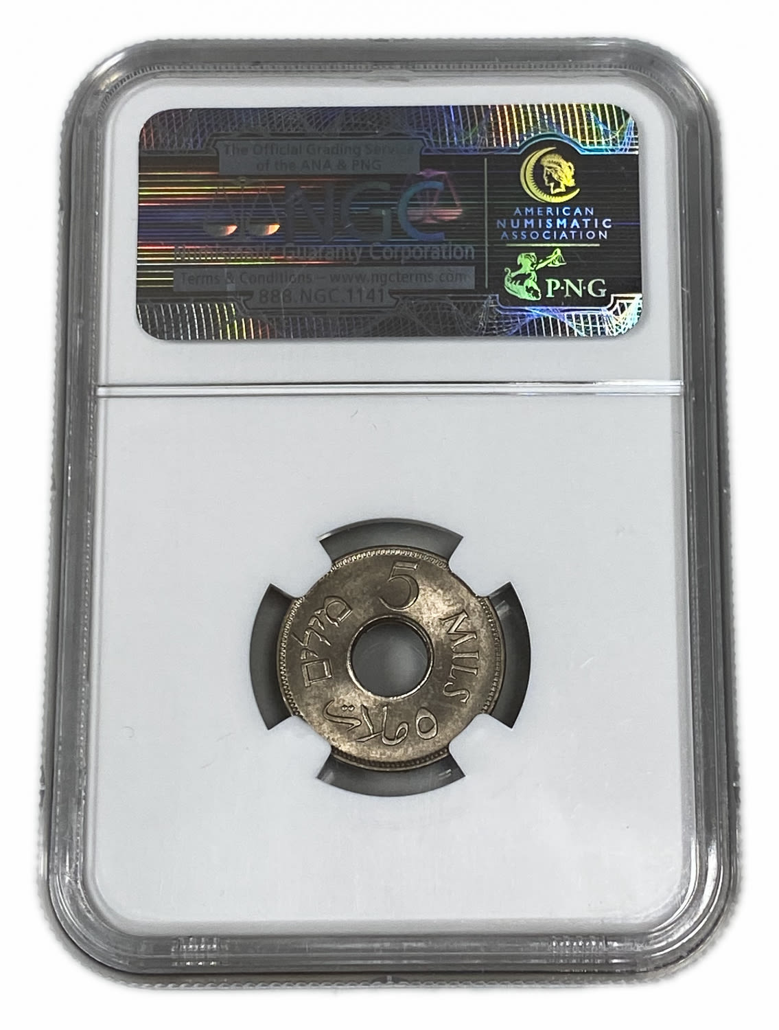 Palestine – 5 Mils 1935 – NGC MS 66 - 1 3