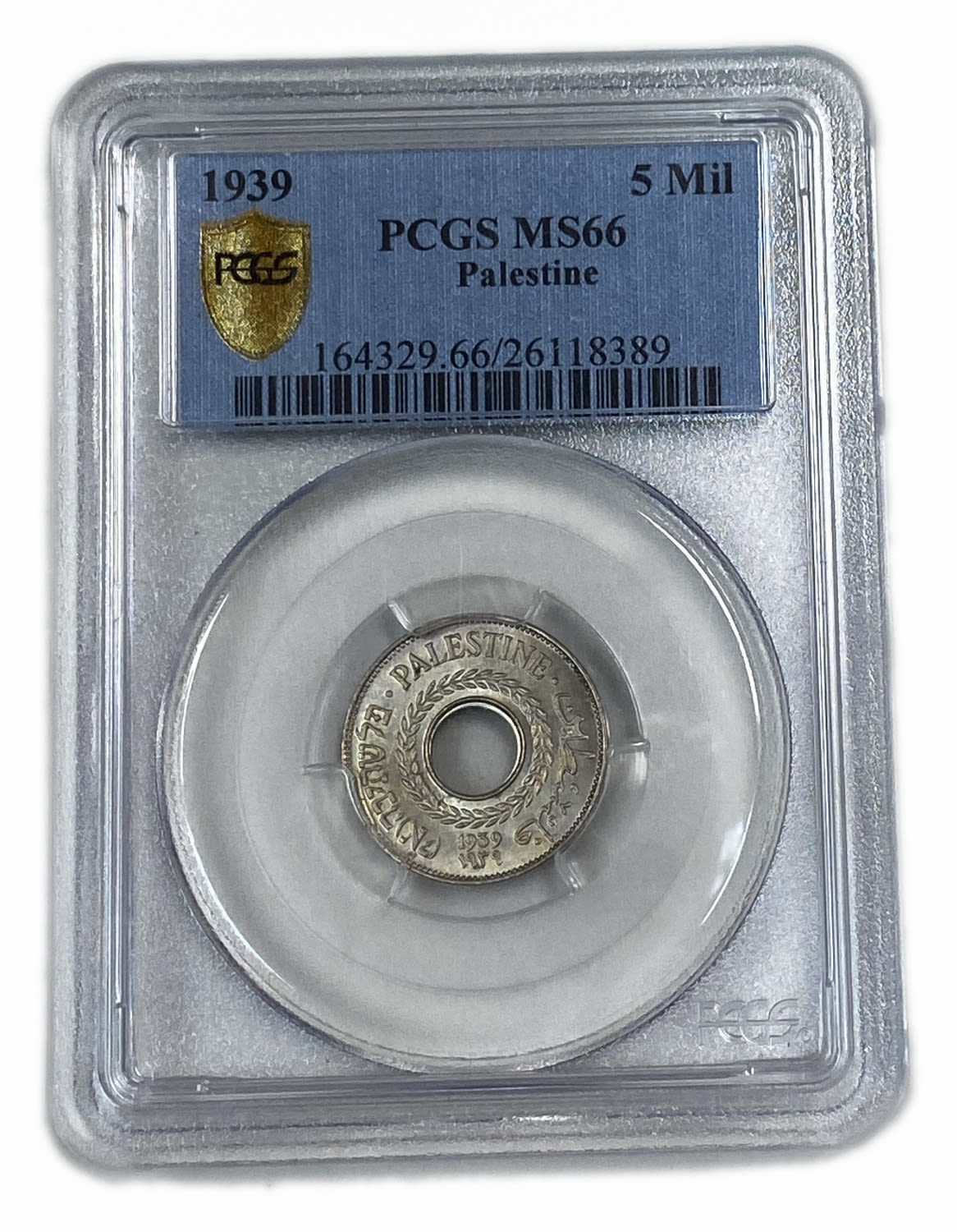 Palestine – 5 Mils 1939 – PCGS MS 66 - 1 2